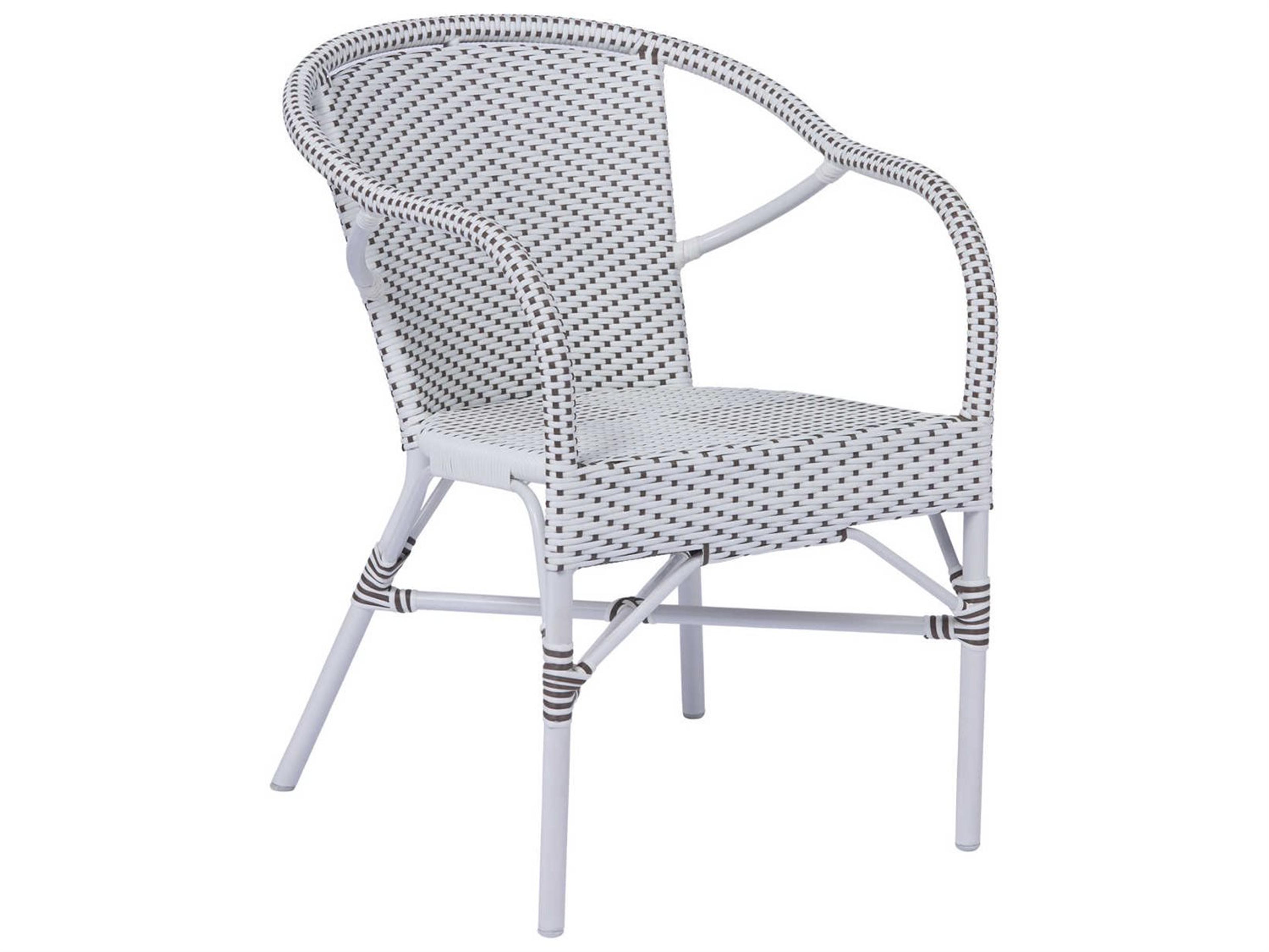Alu Affaire Madeleine Outdoor Dining Arm Chair Stackable French Bistro