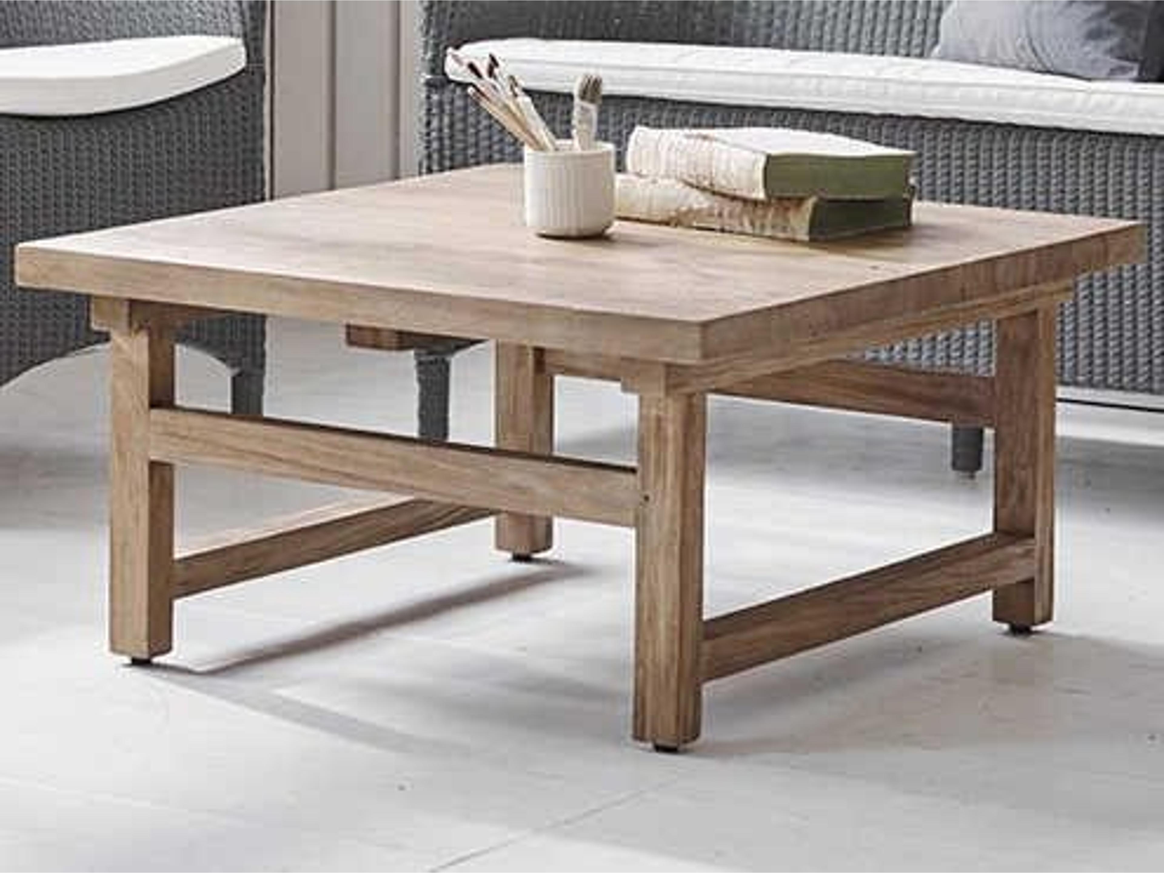 Sika Indoor Teak Square Wood Coffee Table