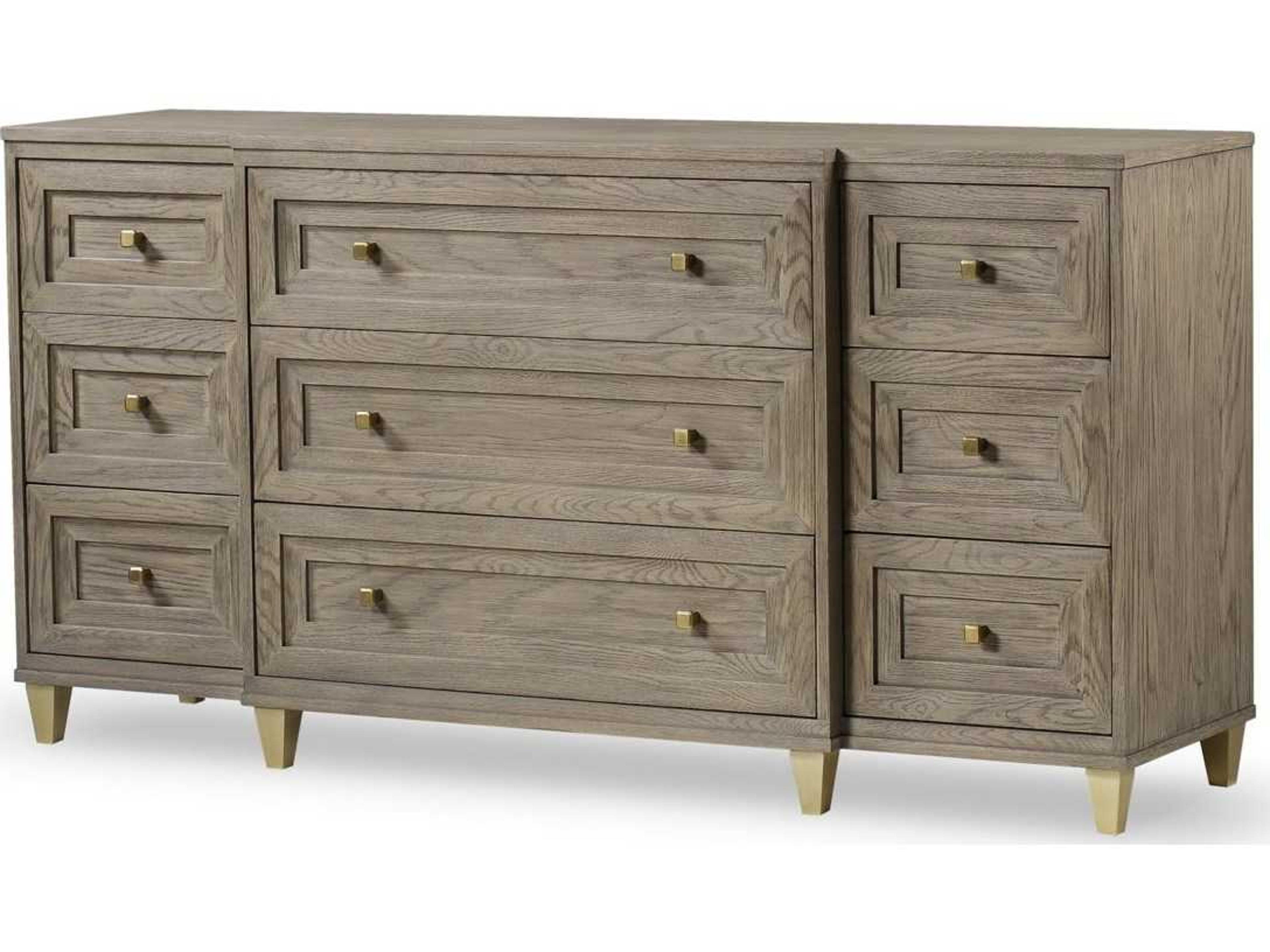 Sonder Living Claiborne 9-Drawers Gray Oak Wood Dresser