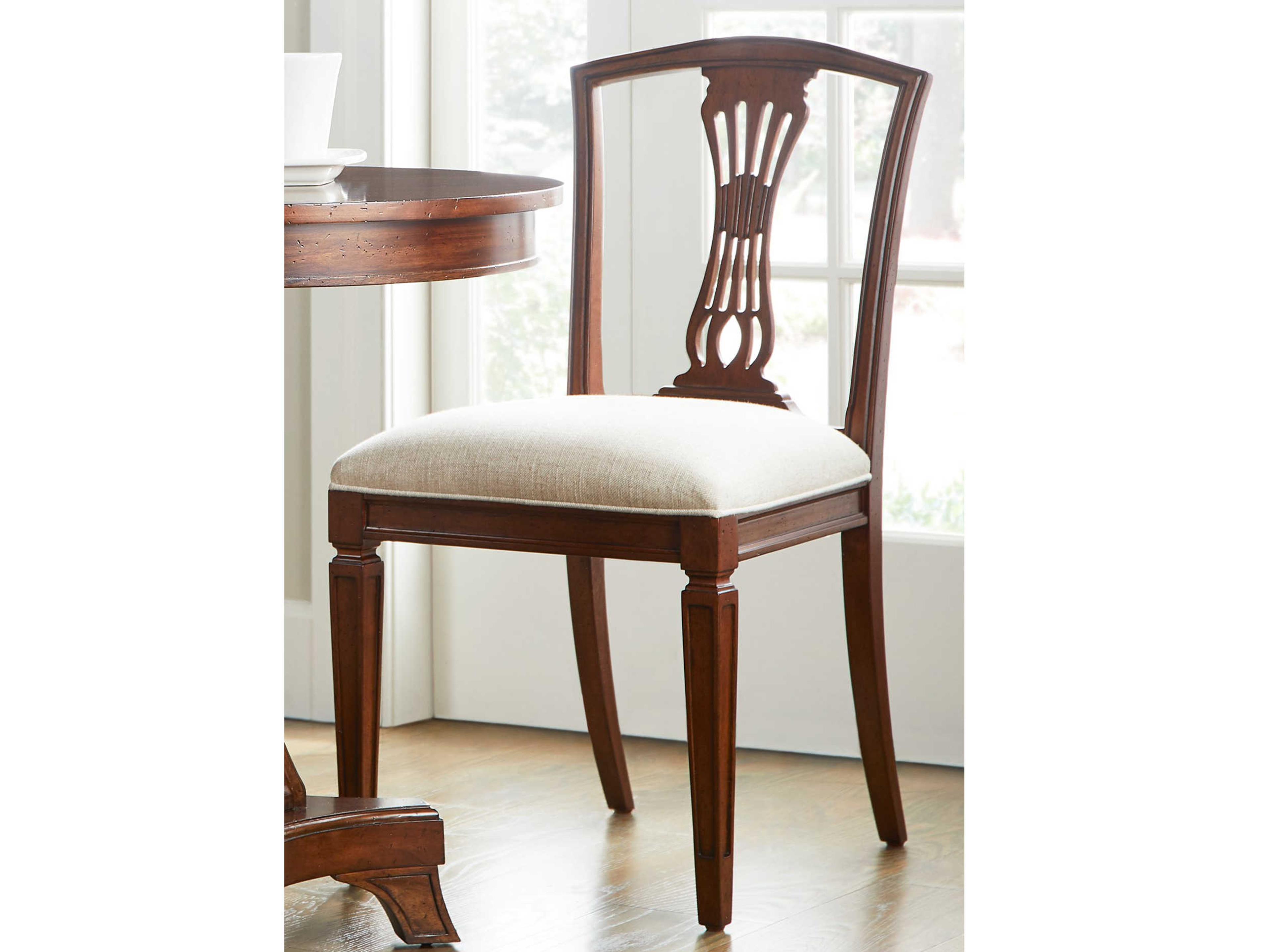 Old Town Brown Upholstered Side Dining Chair