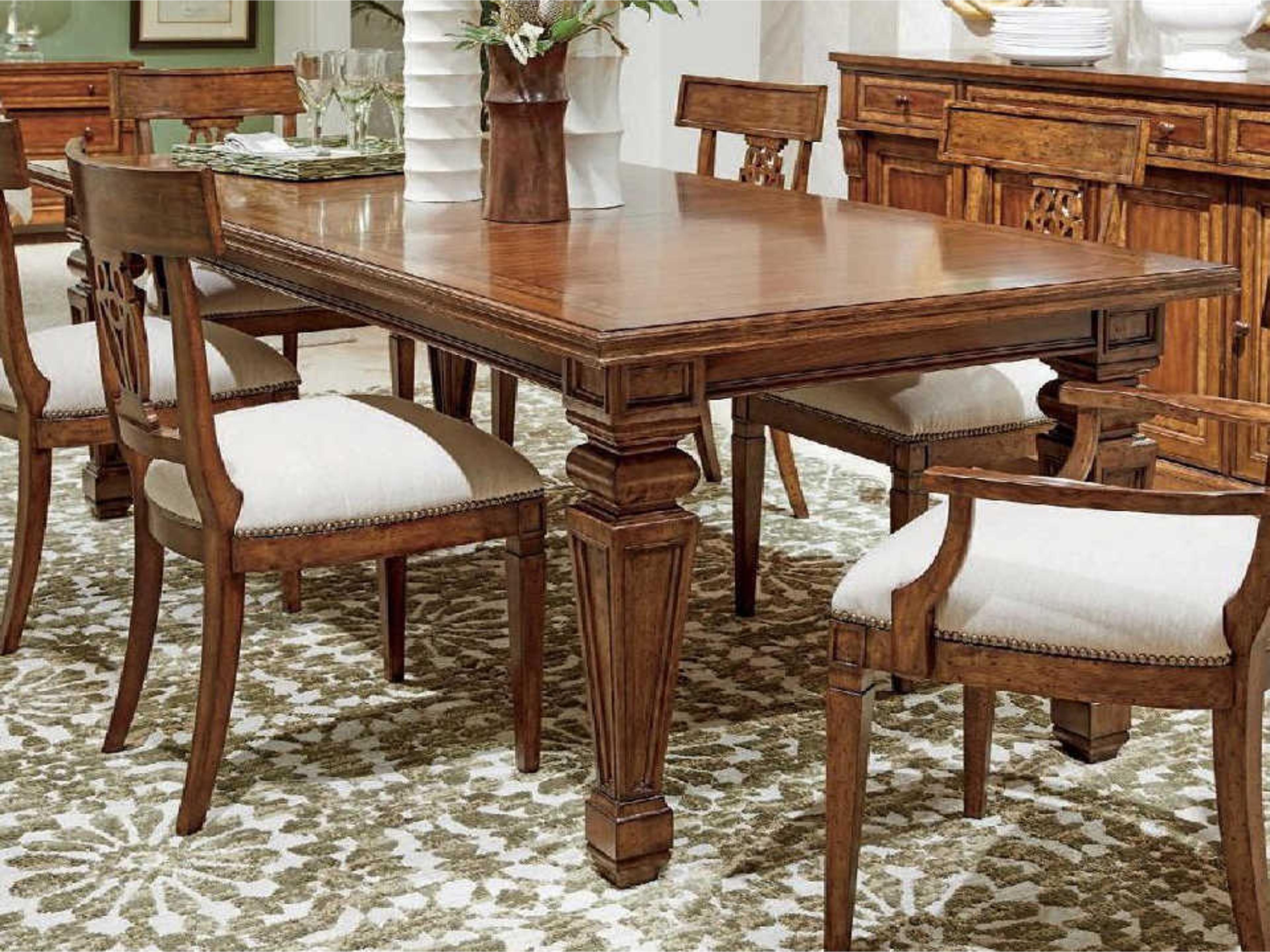 Old Town Rectangular Wood Barrister Dining Table