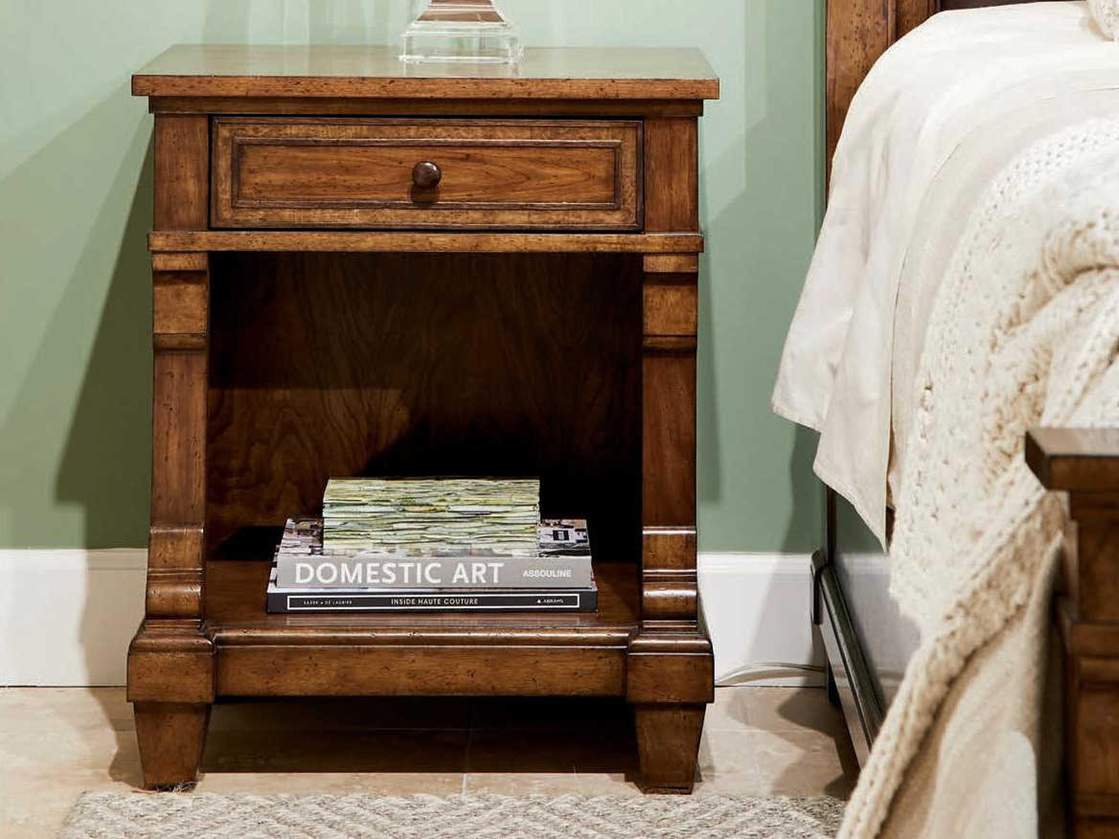 Old Town 1-Drawer Brown Nightstand