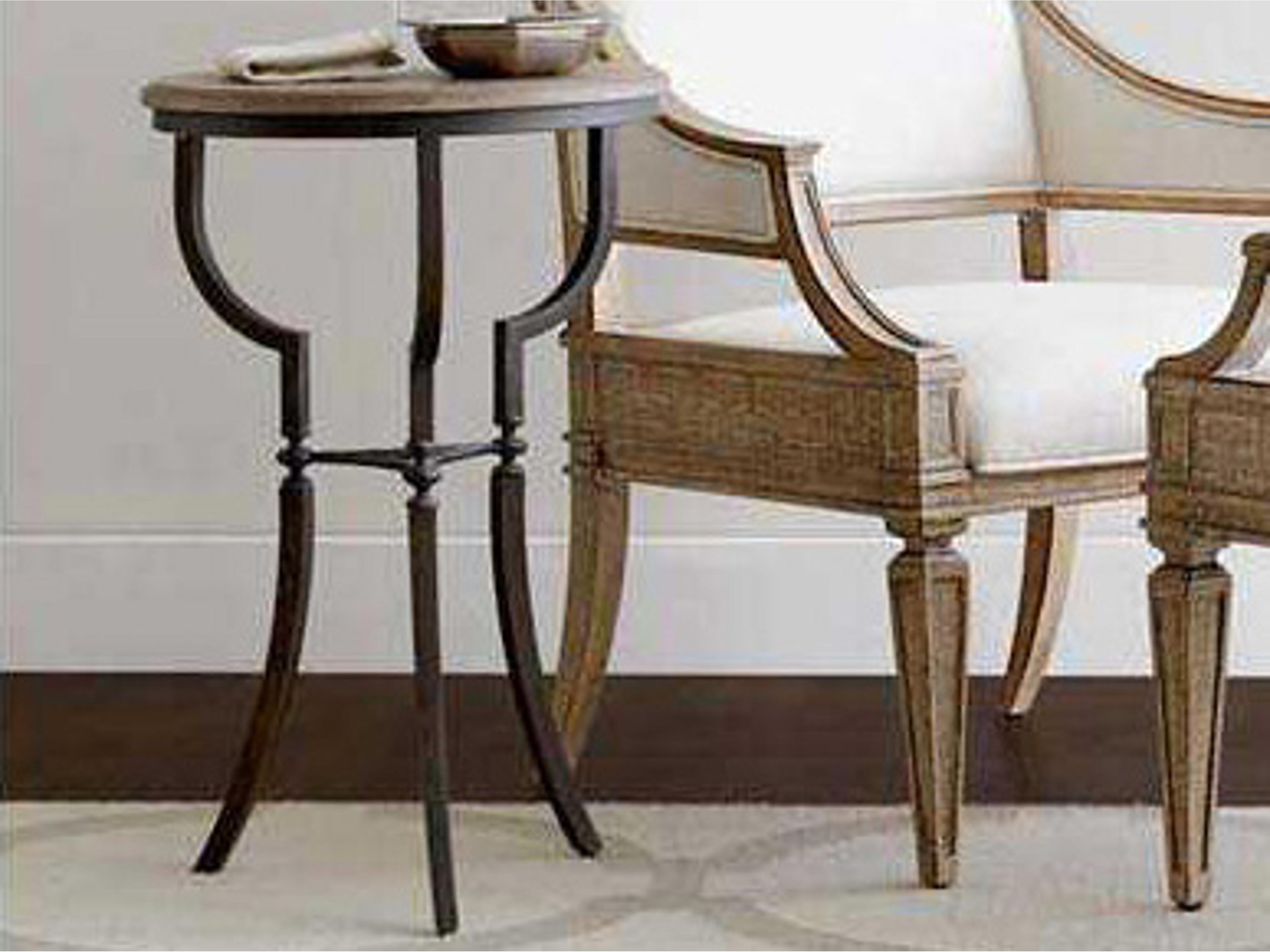 Stanley Furniture Wethersfield Estate Round Wood Brimfield Oak End Table