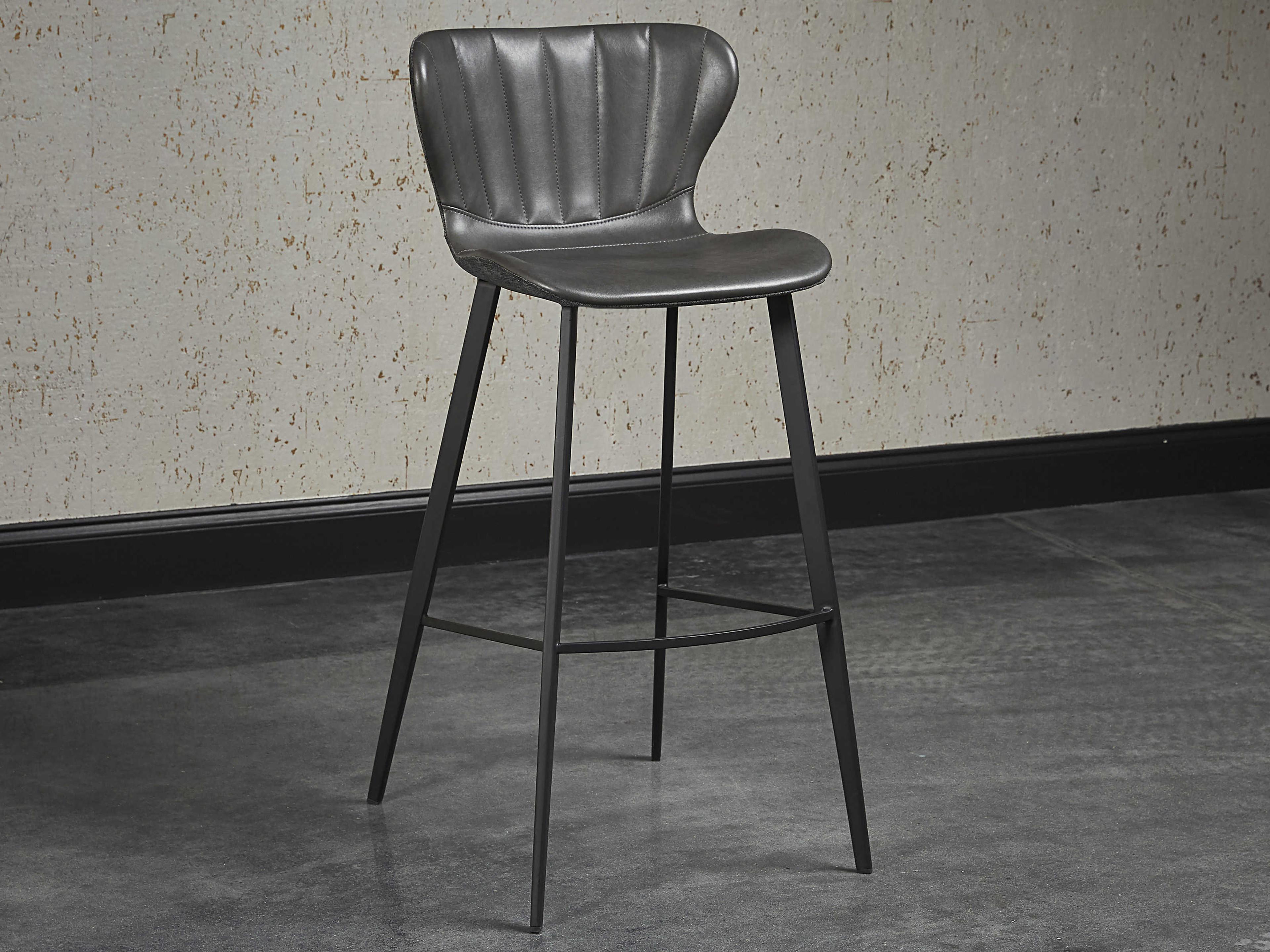 Sunpan Junction Arabella Grey Black Bar Stool