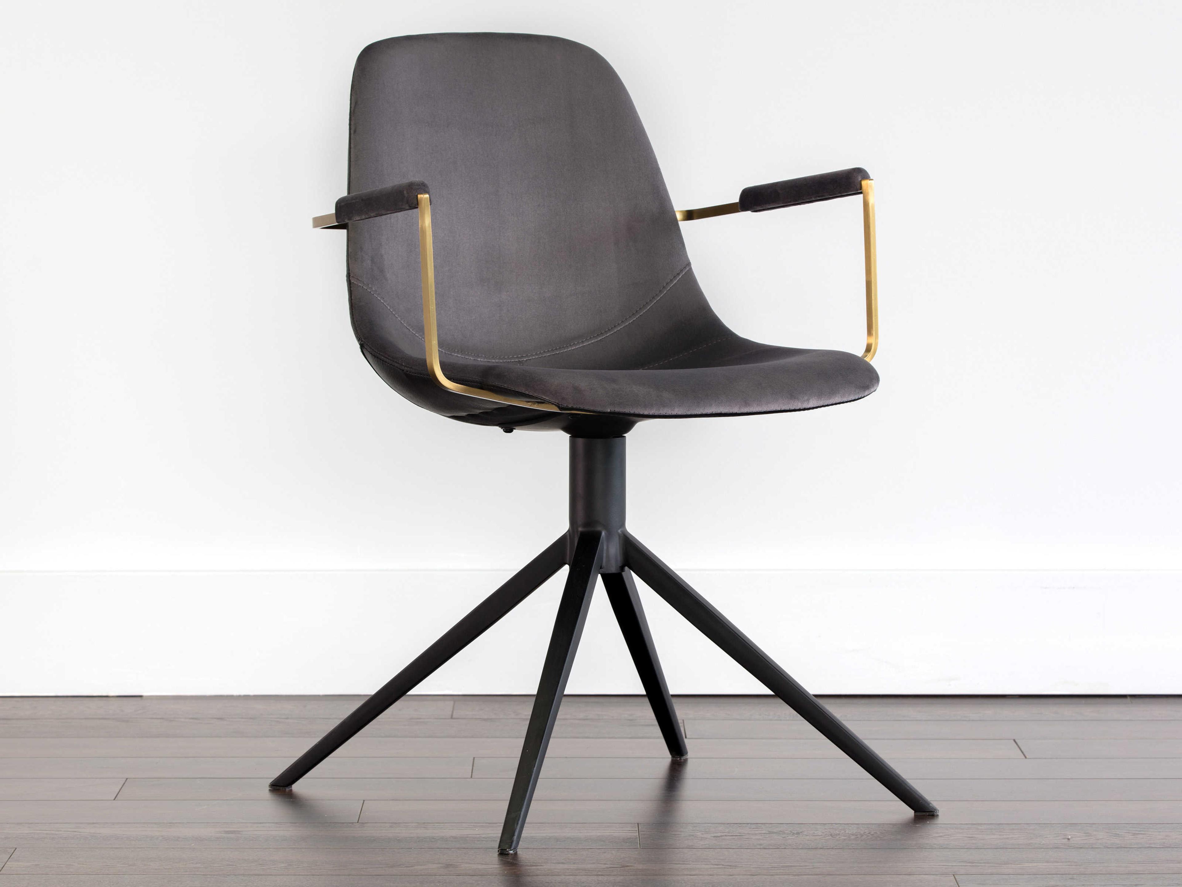 Sunpan Junction Cassius Gray Arm Dining Chair