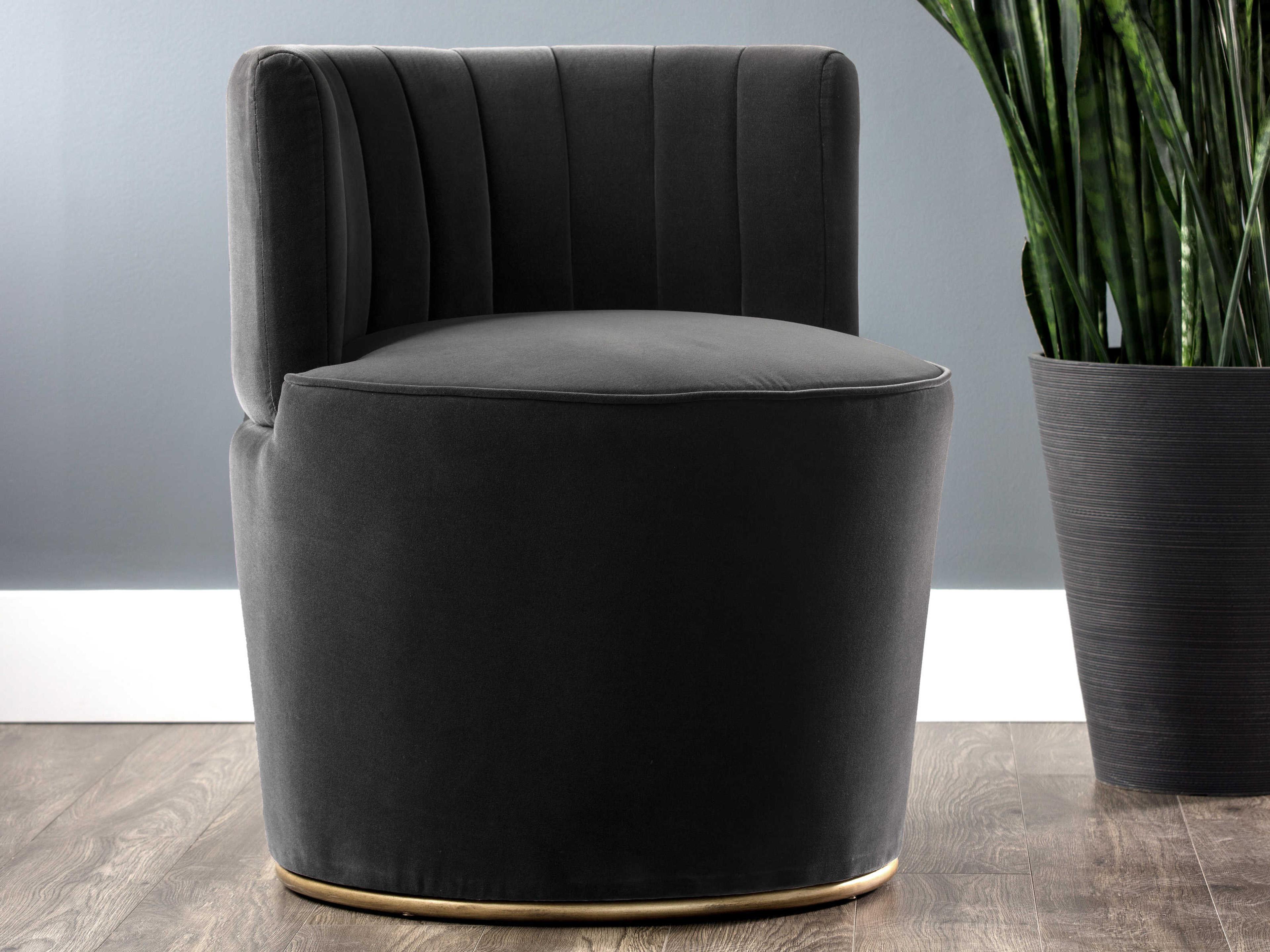 Sunpan Mixt August Gray Fabric Accent Chair