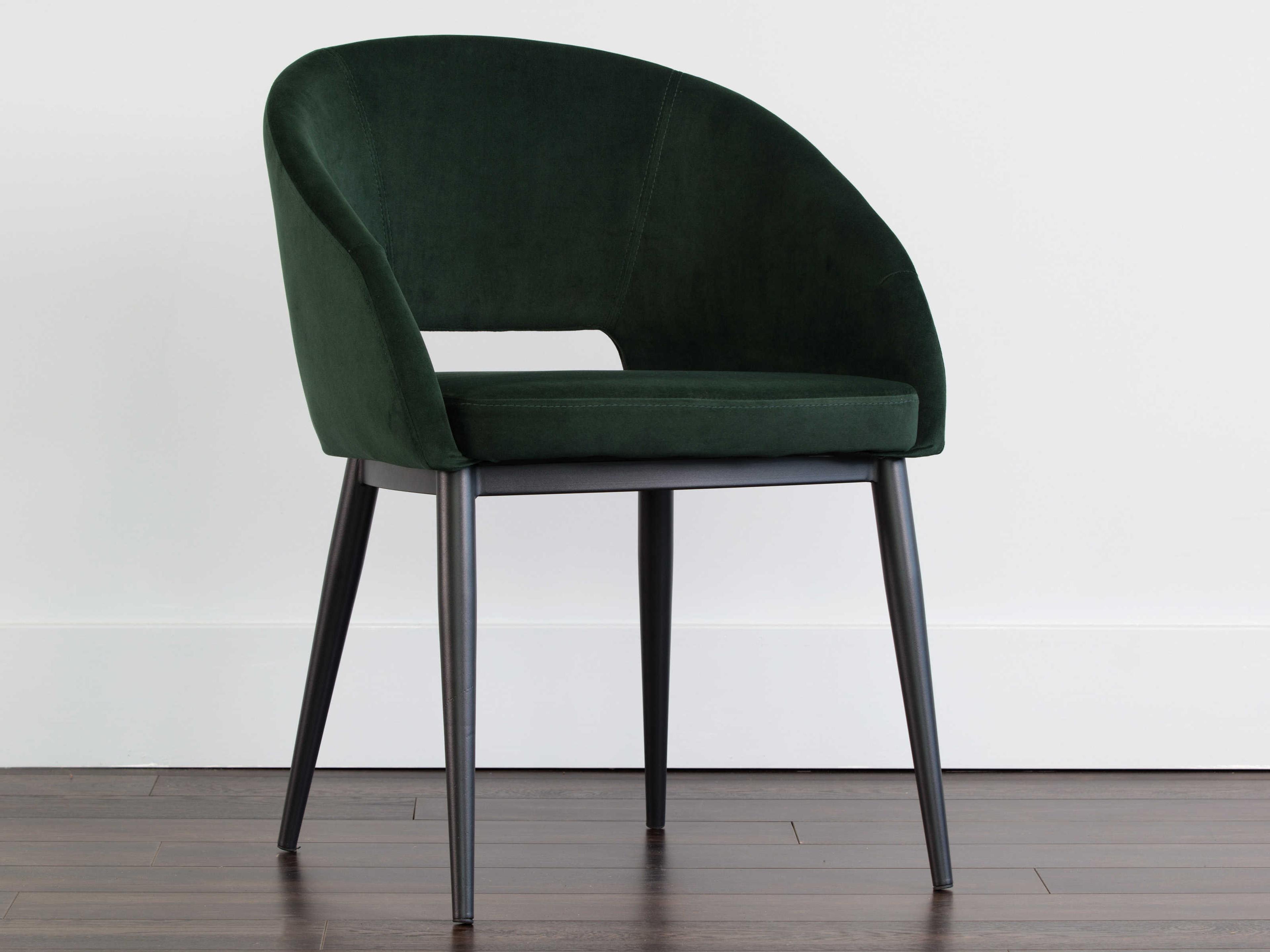 Urban Unity Thatcher Green Upholstered Arm Dining Chair