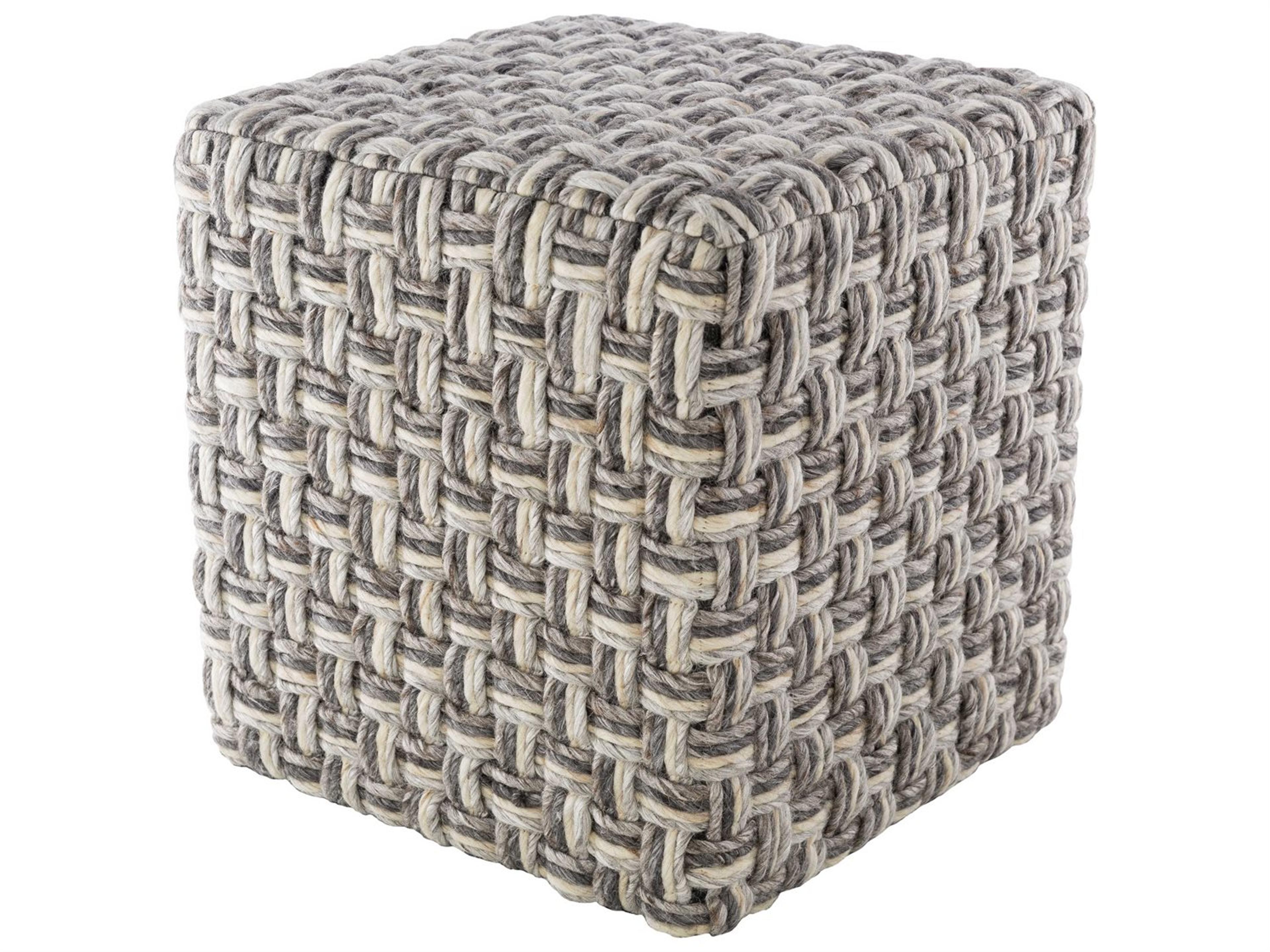 Cordoba Charcoal Camel Light Gray Cream Brown Ottoman