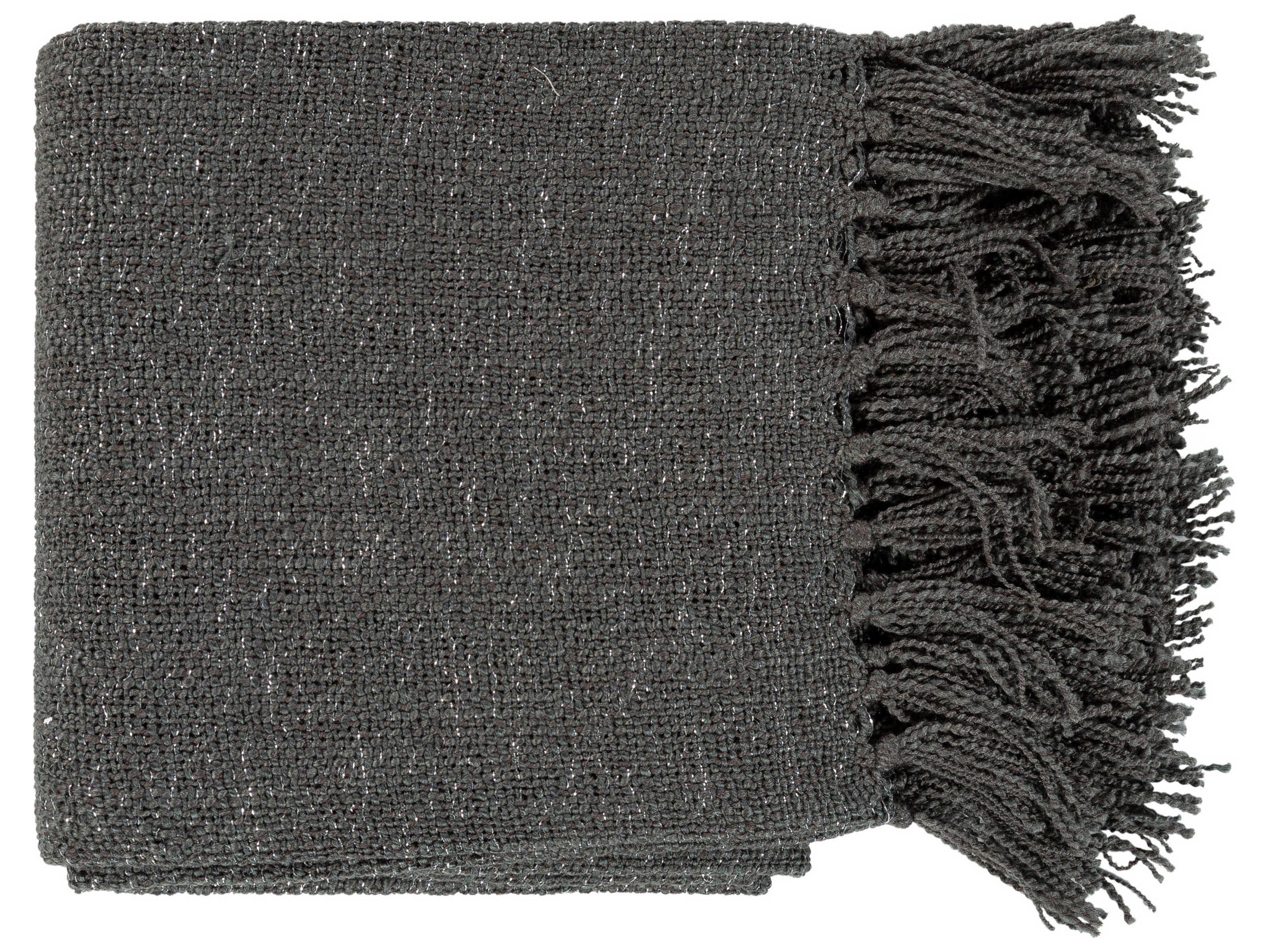Tilda Charcoal / Metallic Silver Throw