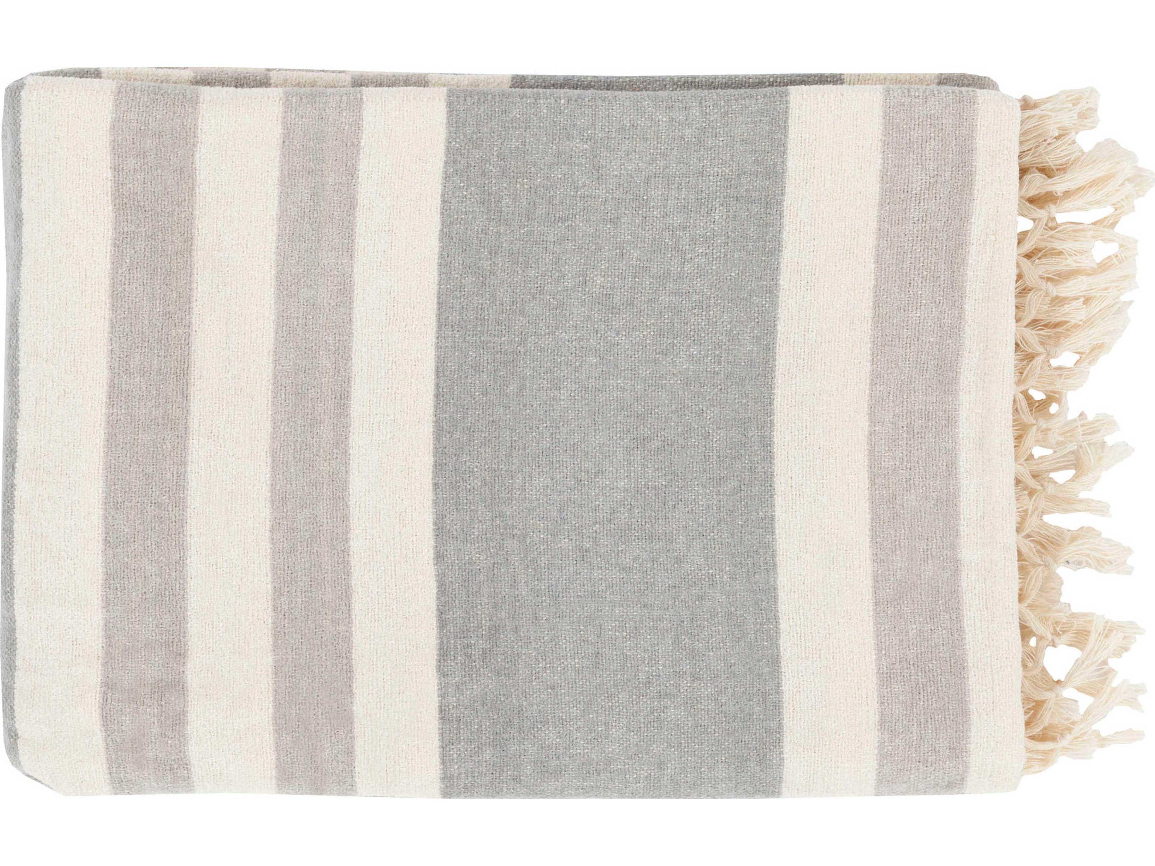 Troy Medium Gray / Cream / Light Gray Throw