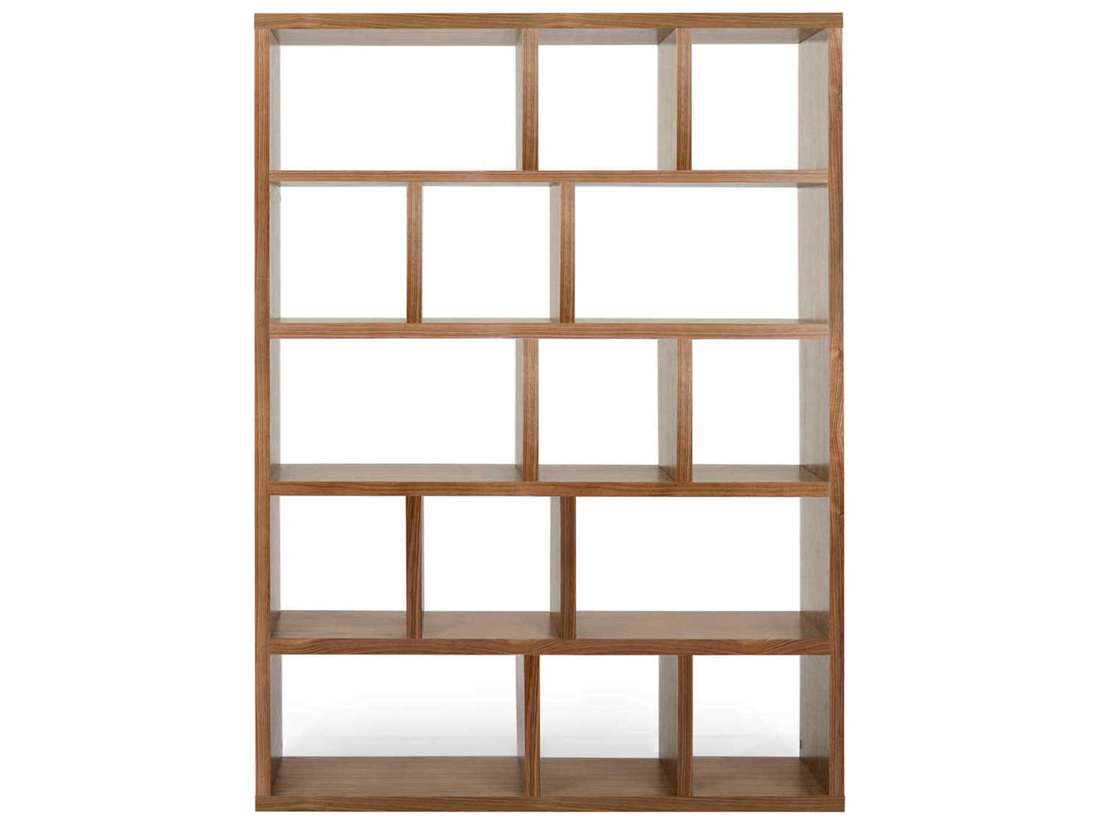 Berlin Bookcase Walnut Geometric