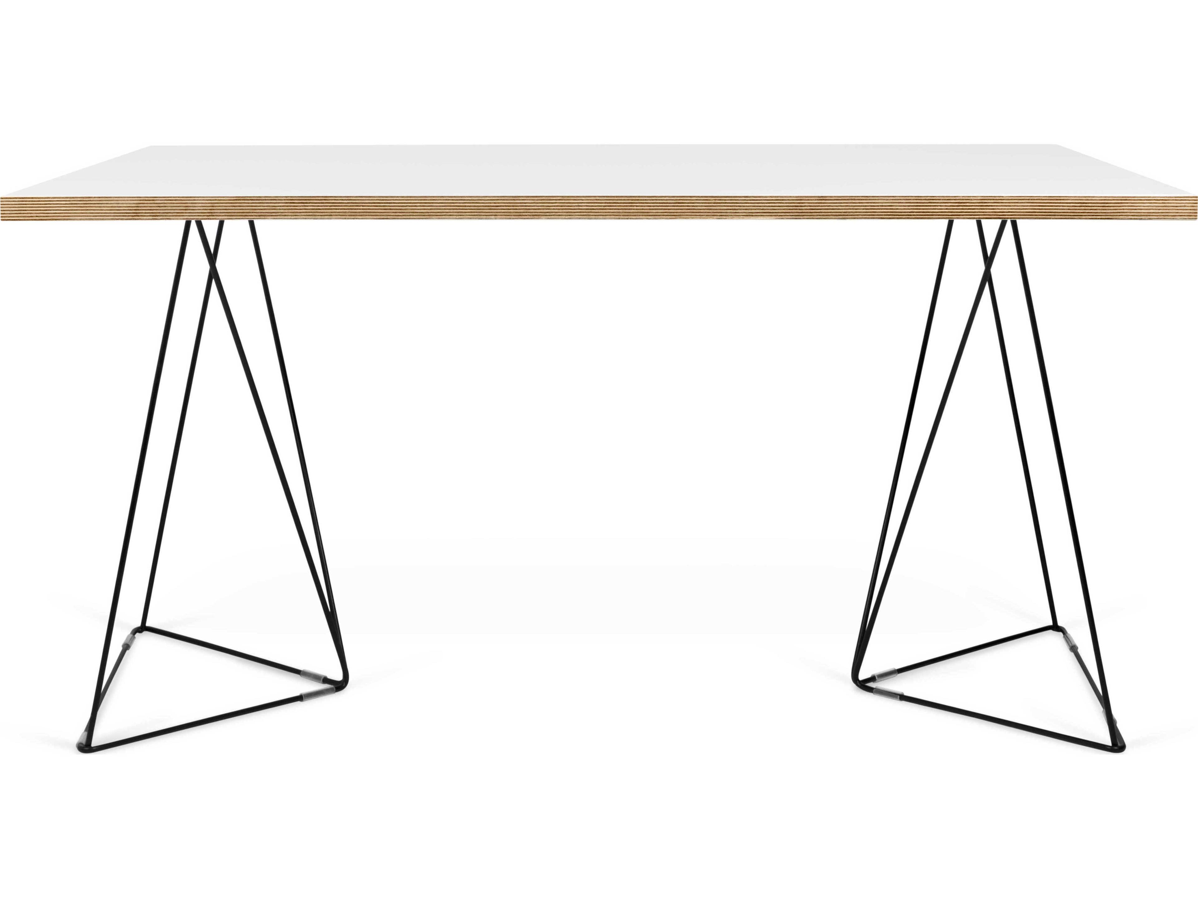 Flow Computer Desk Black Modern Minimalist