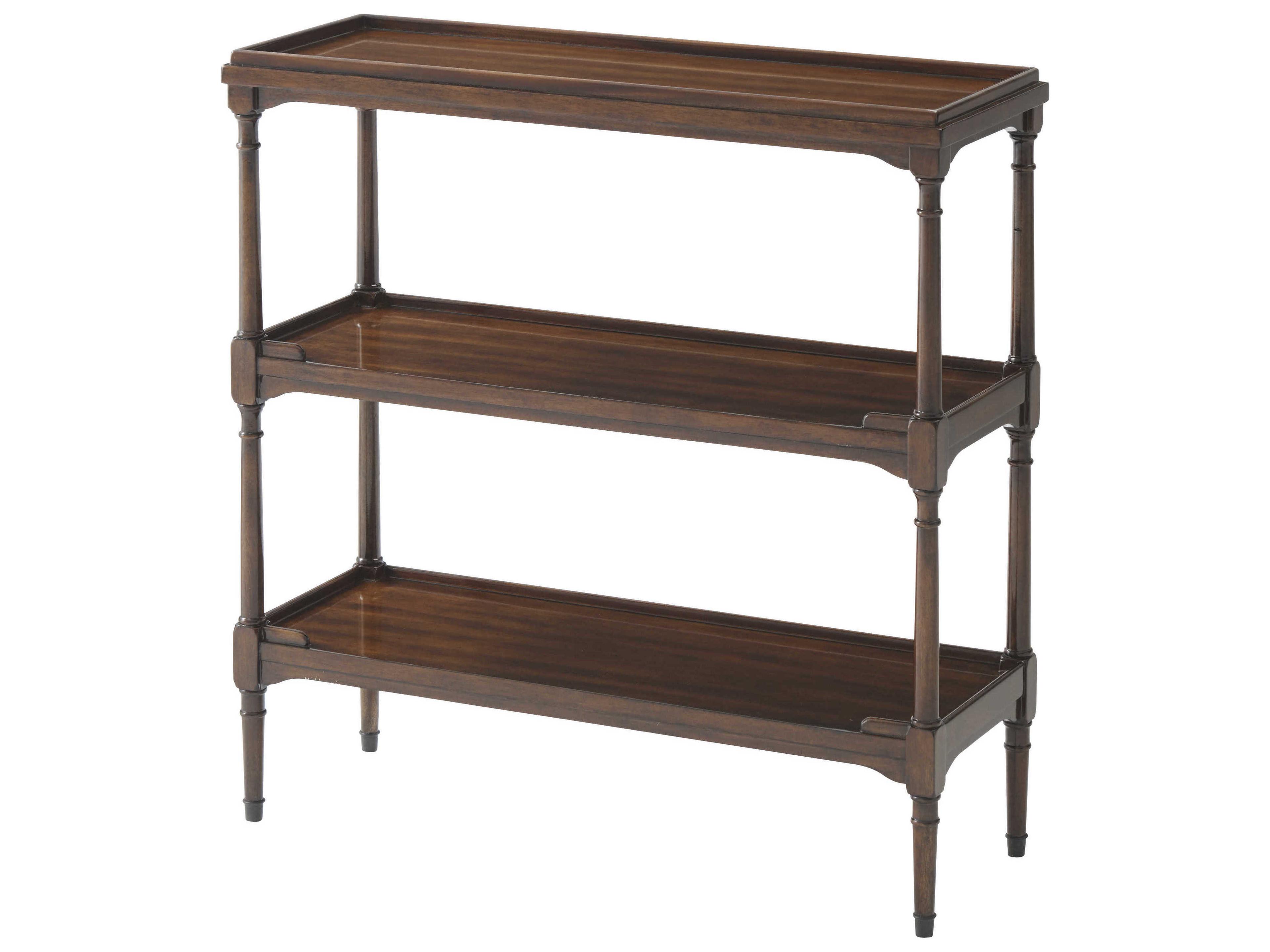 Essential Rectangular Wood Mahogany Console Table