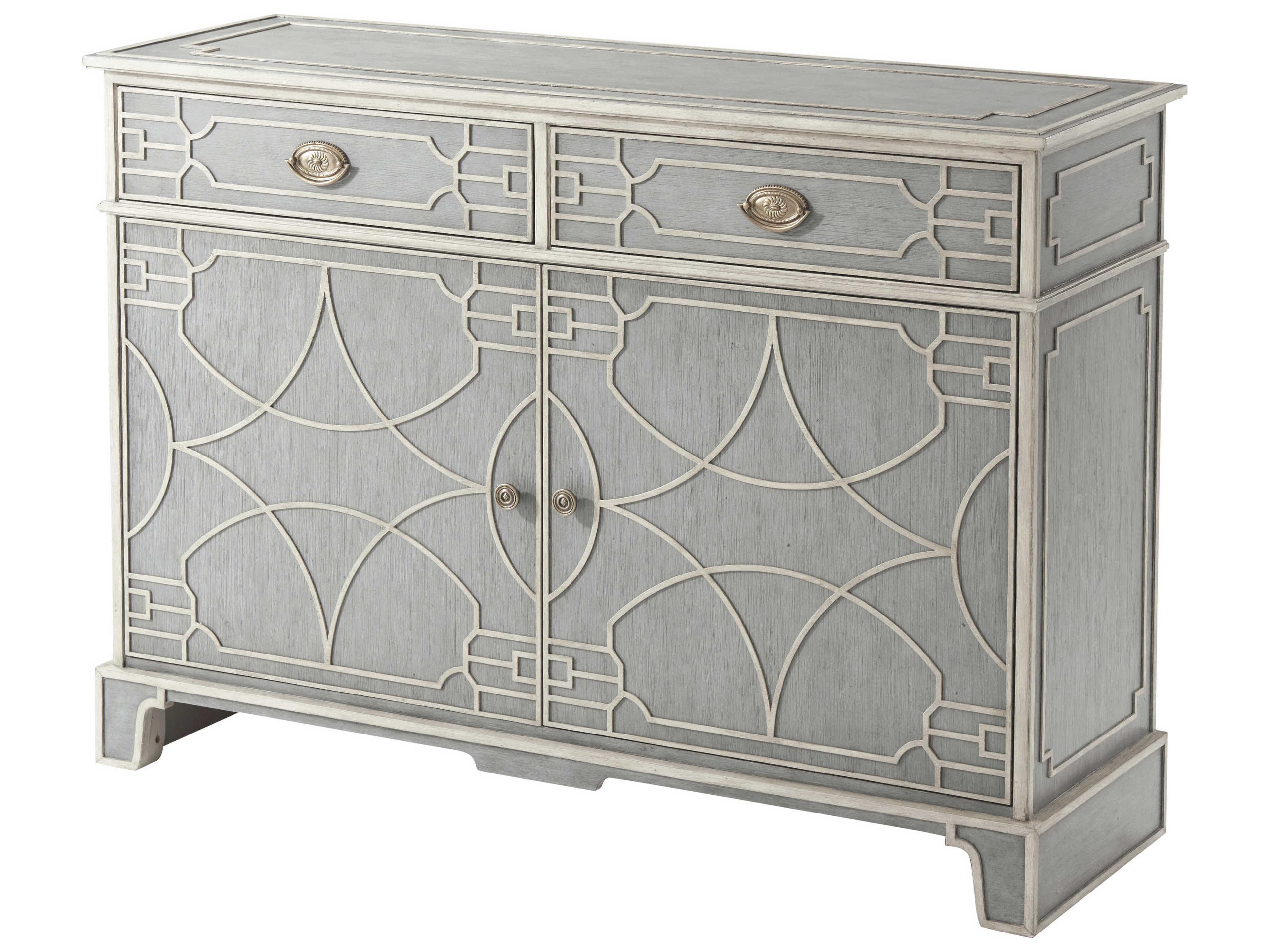 Theodore Alexander George Iii 48" Beech Wood Brass Sideboard
