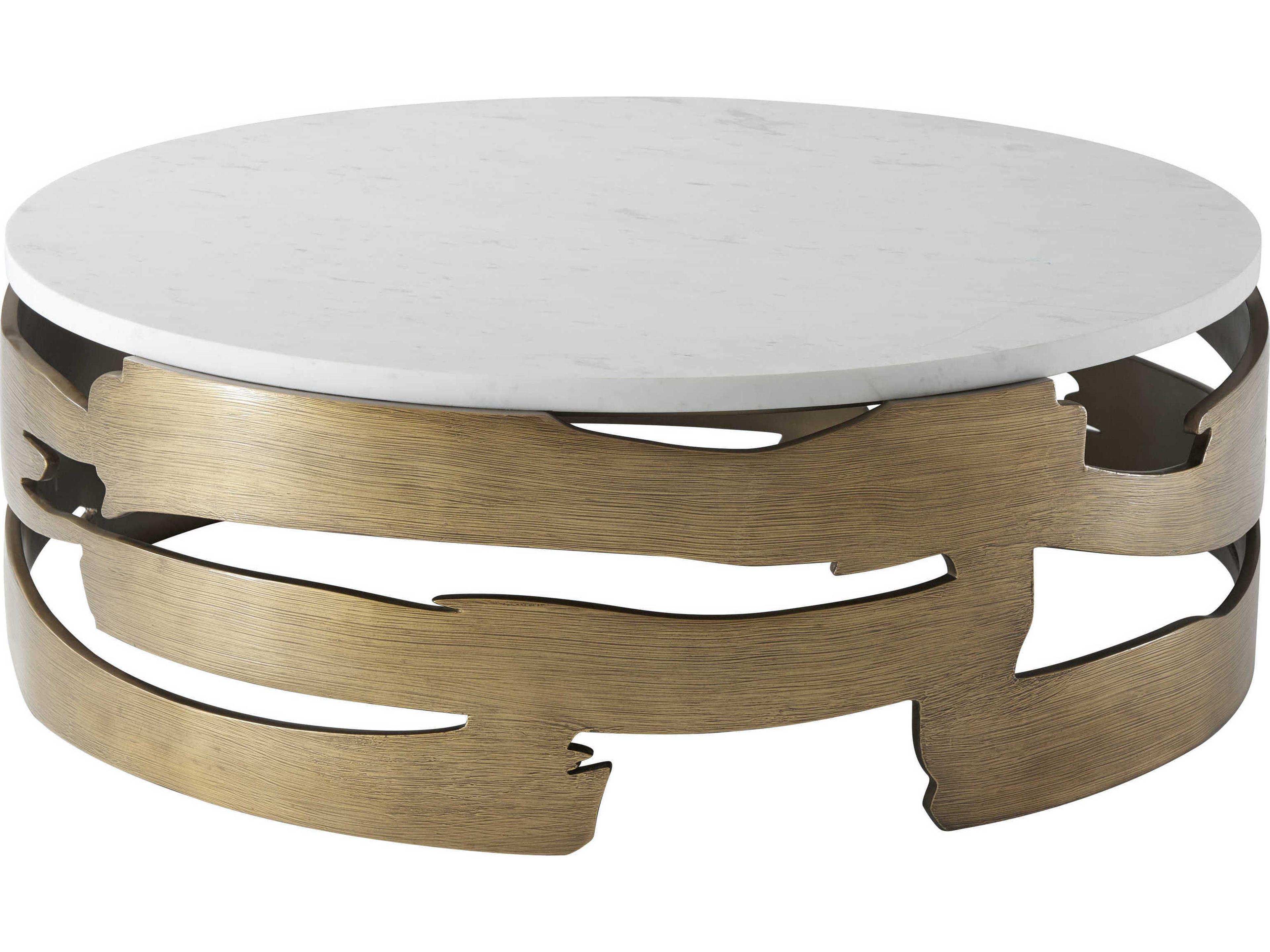 The Michael Berman Round Marble Composite Coffee Table