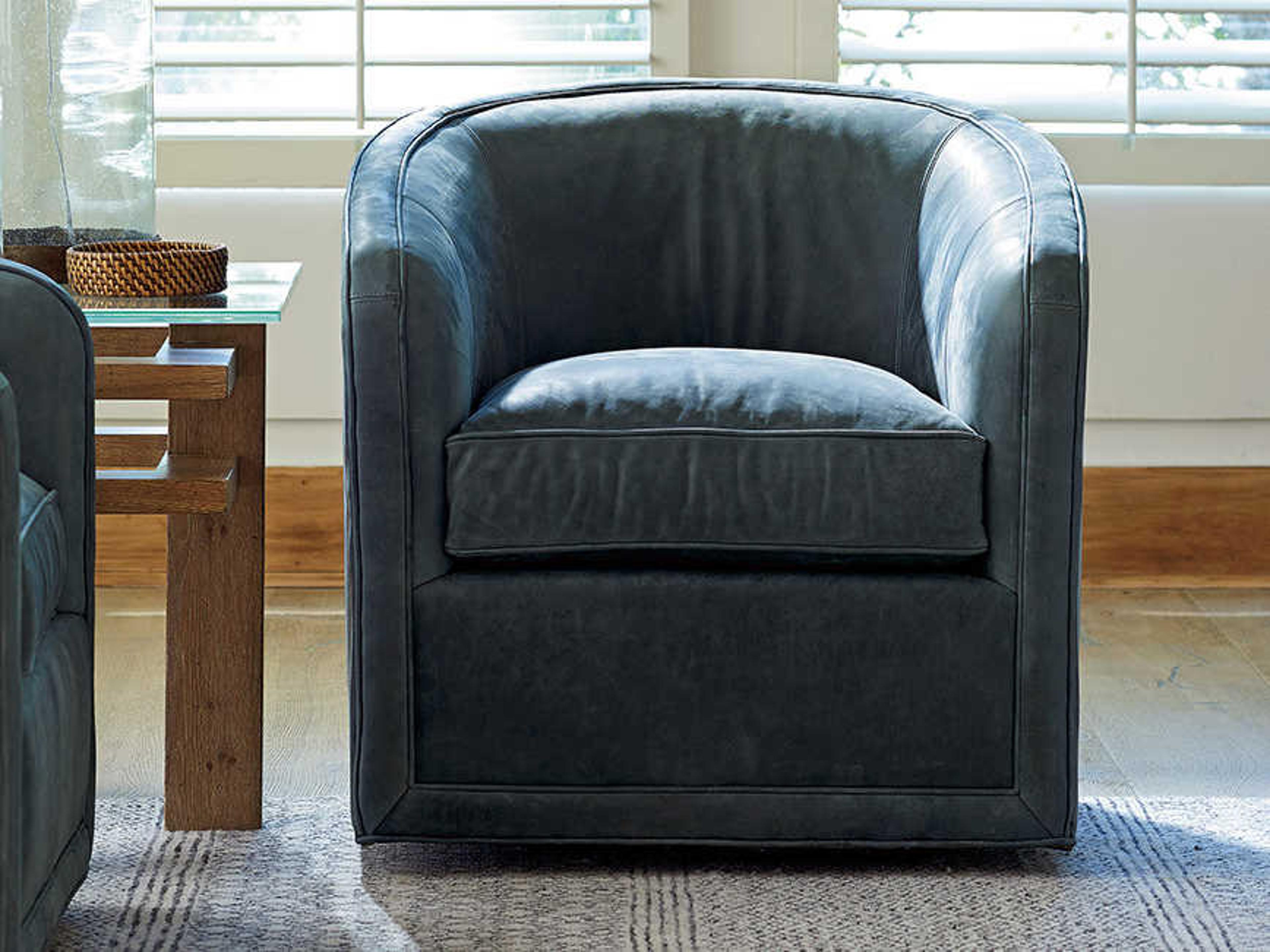 Tommy Bahama Los Altos Swivel Leather Accent Chair