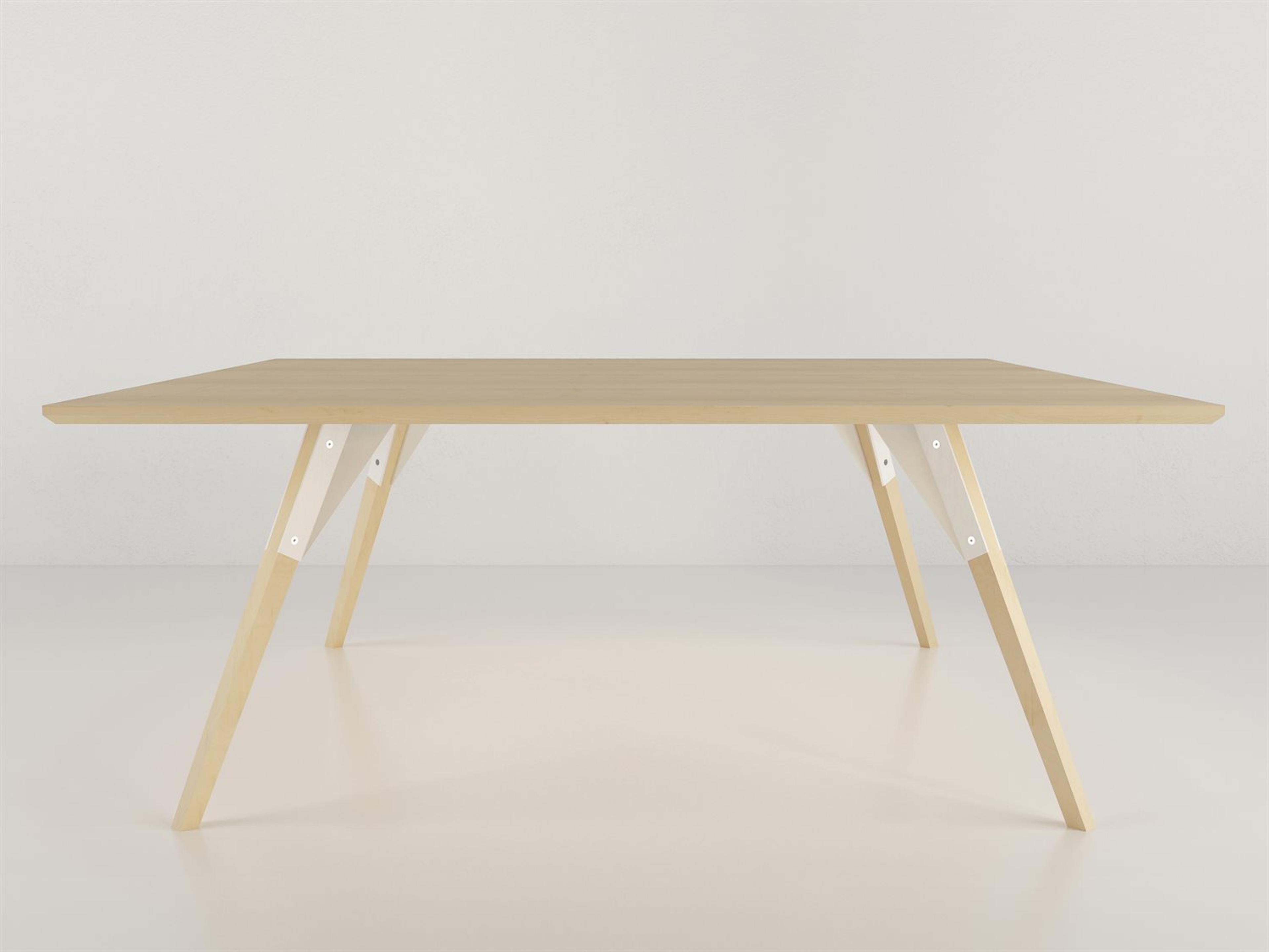 Tronk Design Clarke Collection Square Wood White Coffee Table