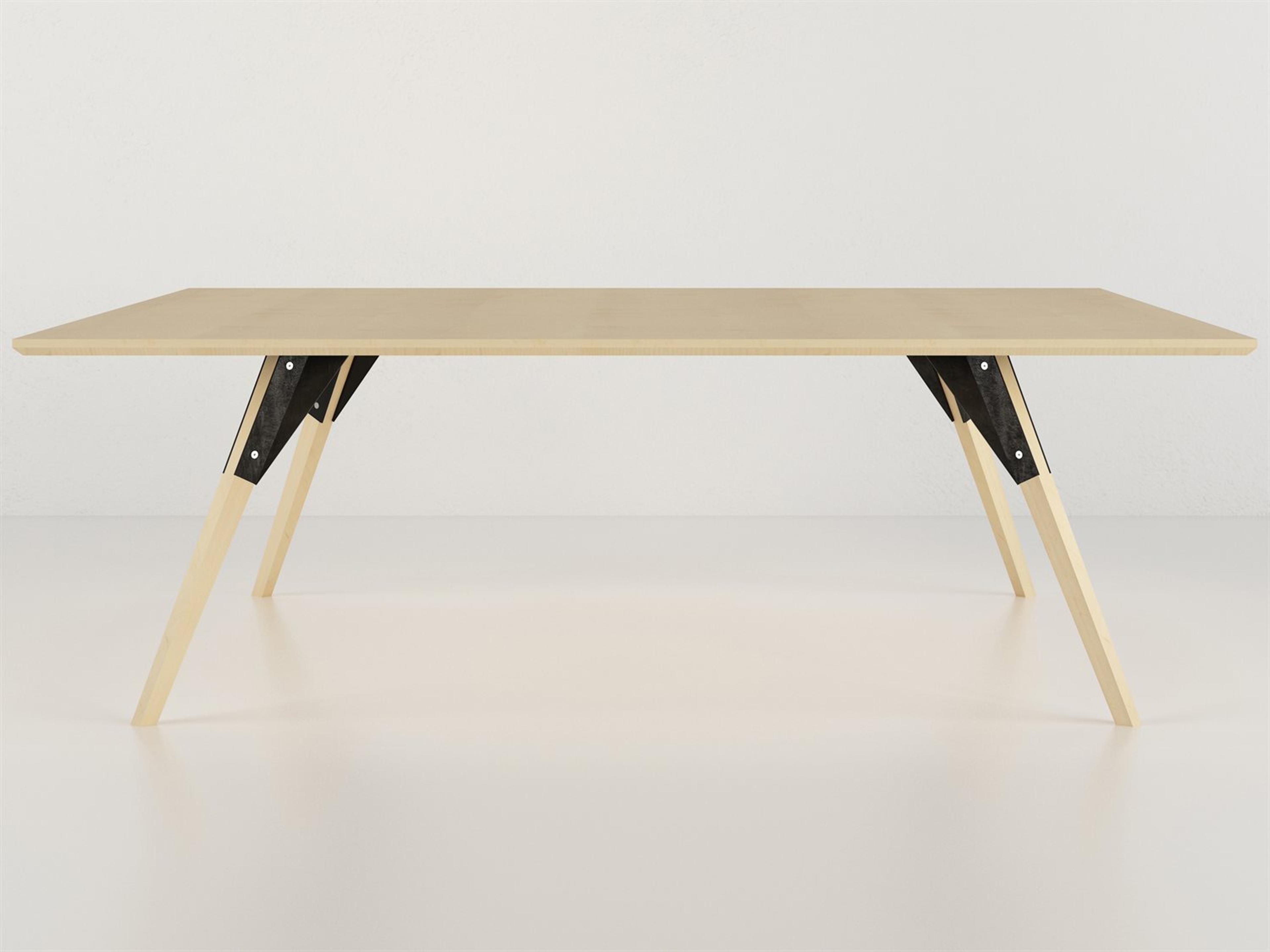 Tronk Design Clarke Collection Rectangular Wood Black Coffee Table