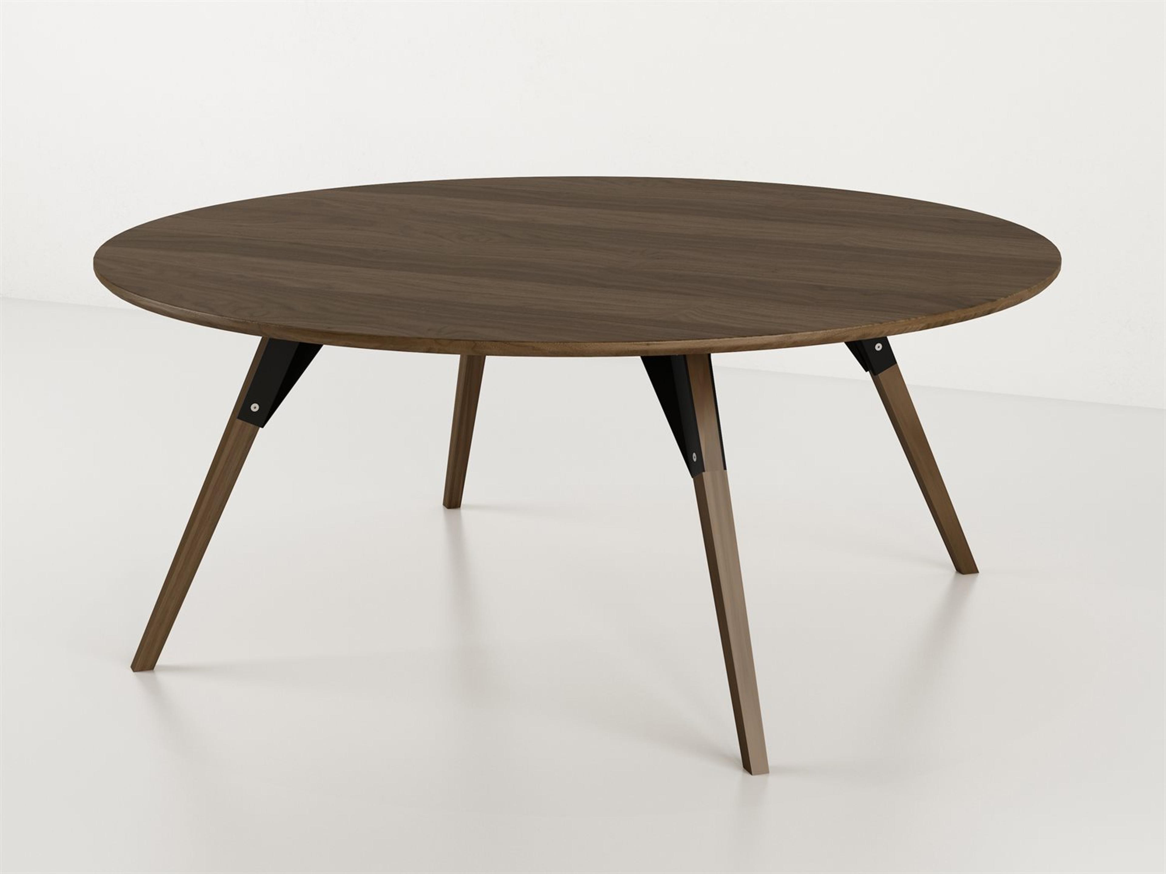 Clarke Collection Round Wood Black Coffee Table
