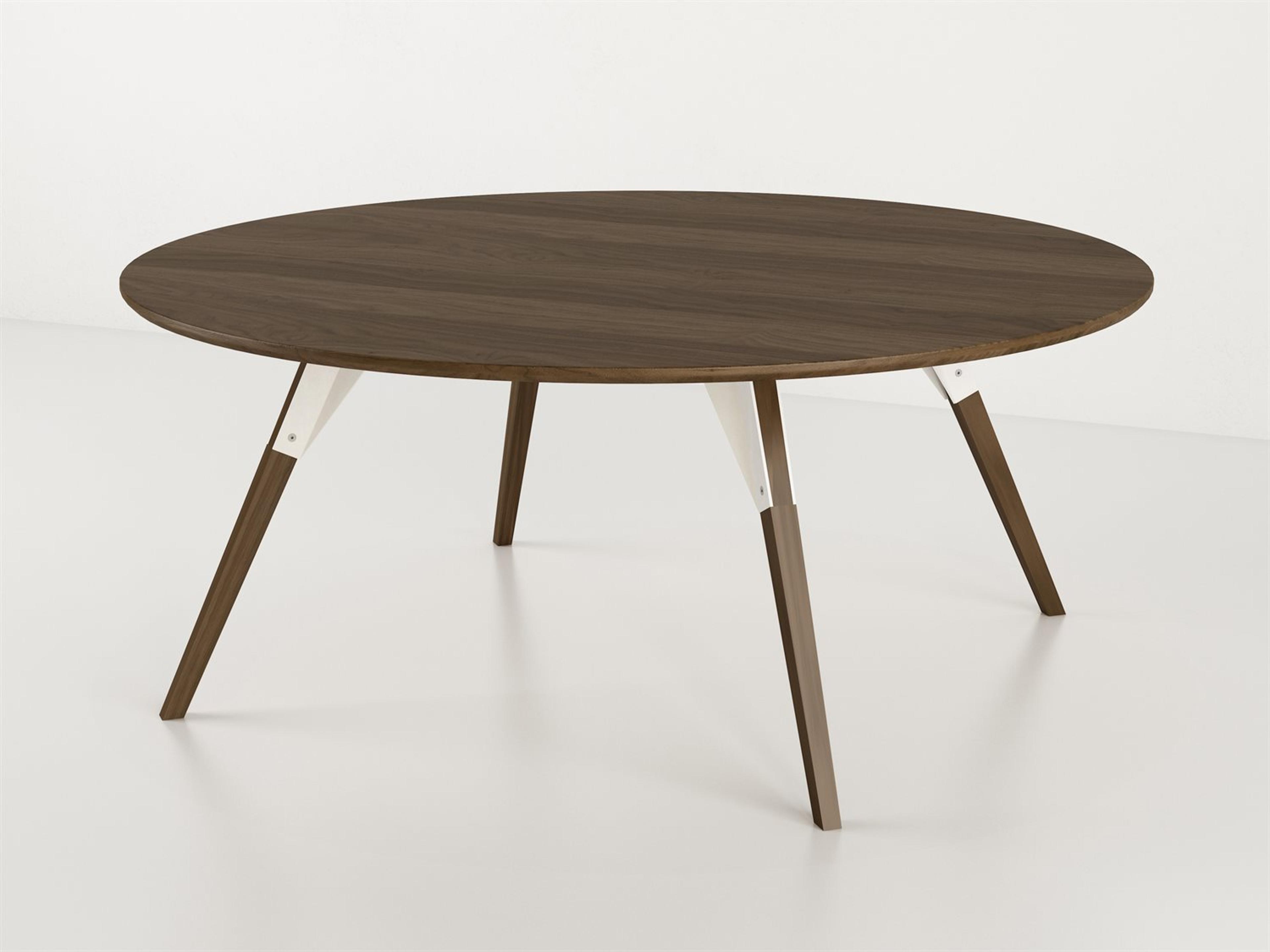 Clarke Collection Round Wood White Coffee Table