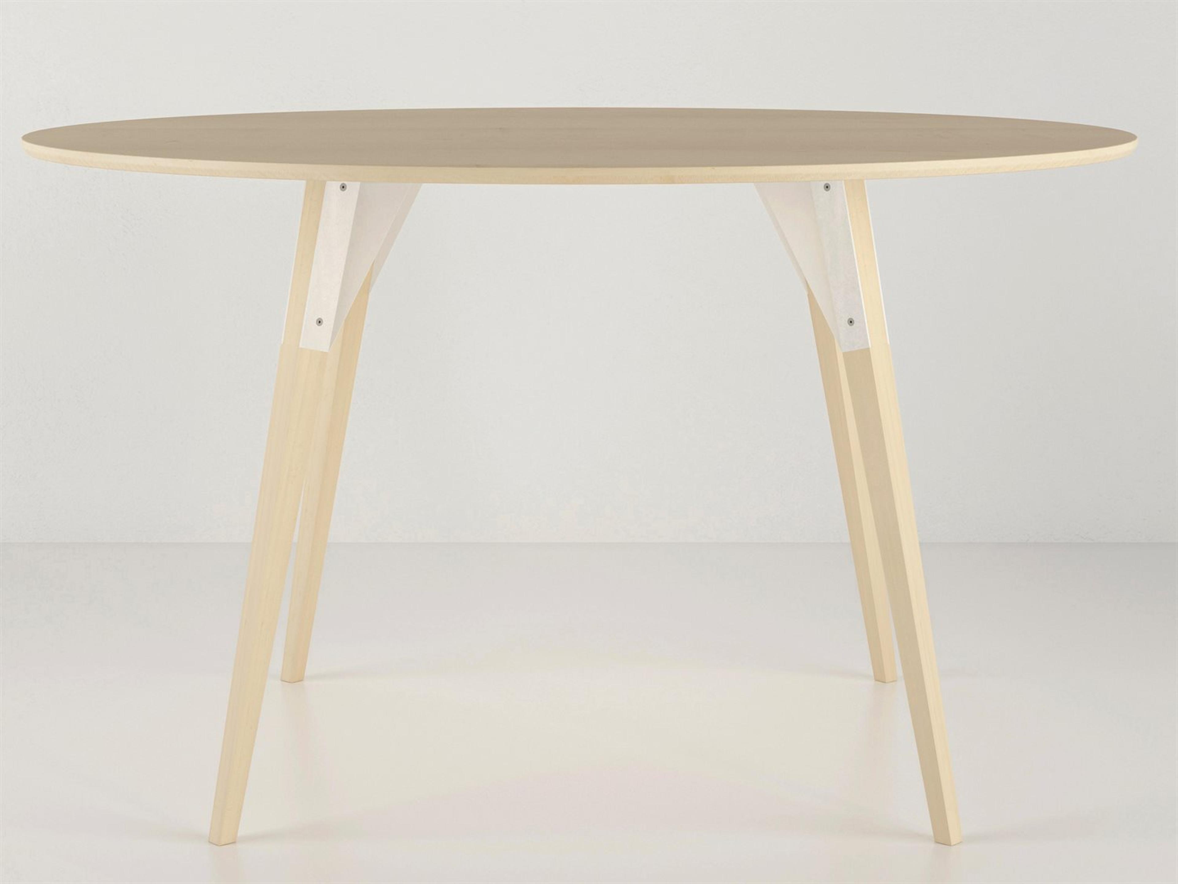 Clarke Collection Oval Wood White Dining Table