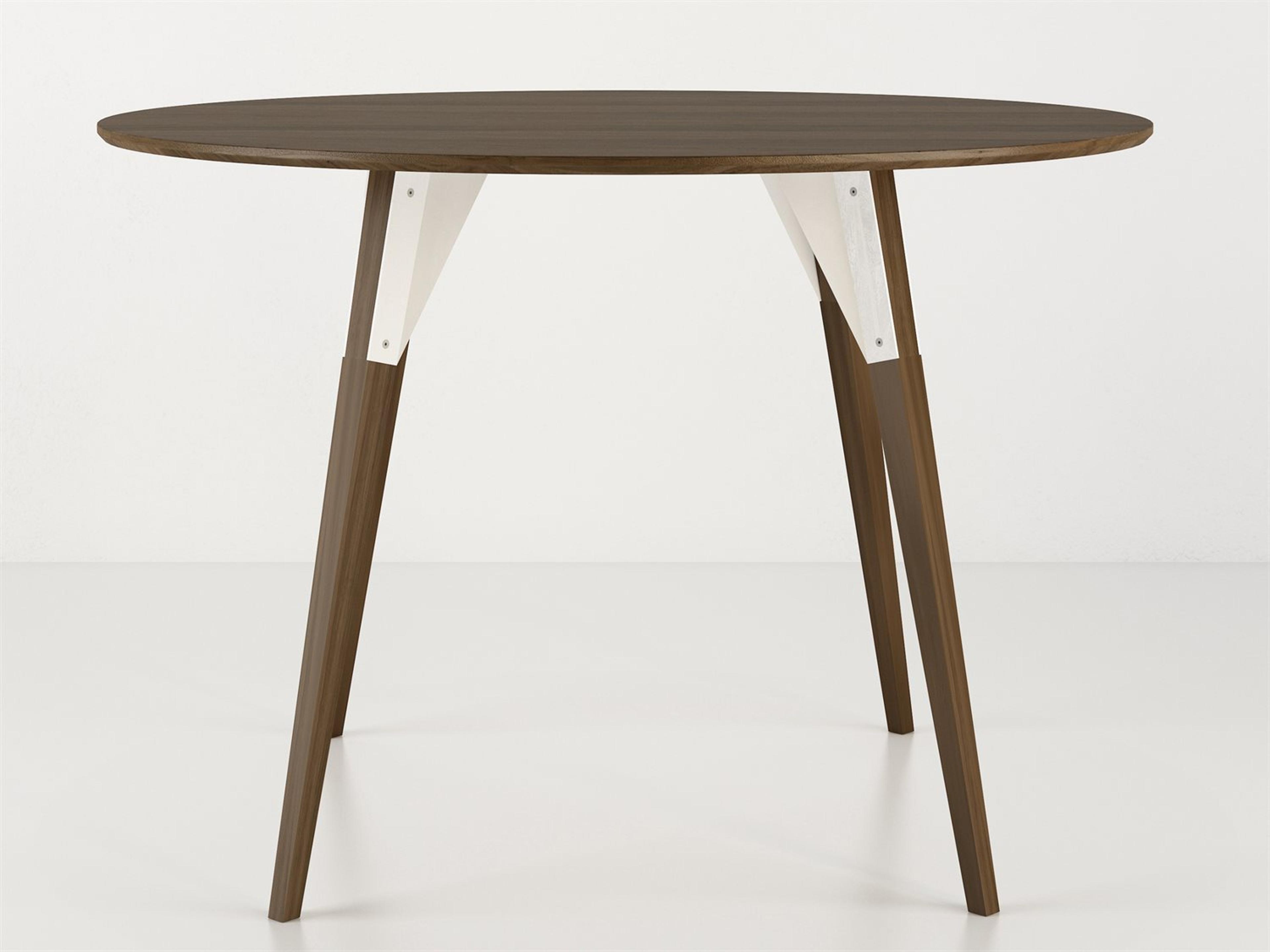 Clarke Collection Round Wood White Dining Table