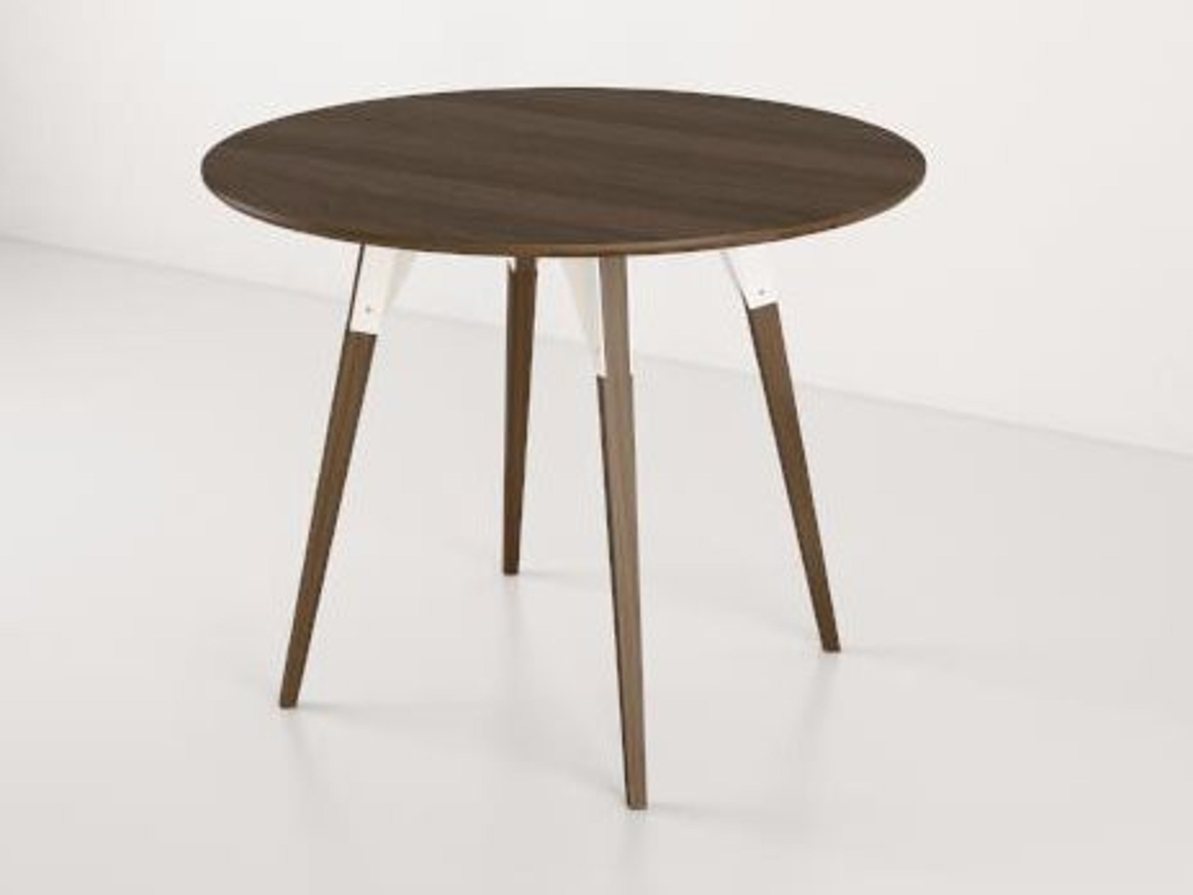 Clarke Collection Round Wood White Dining Table