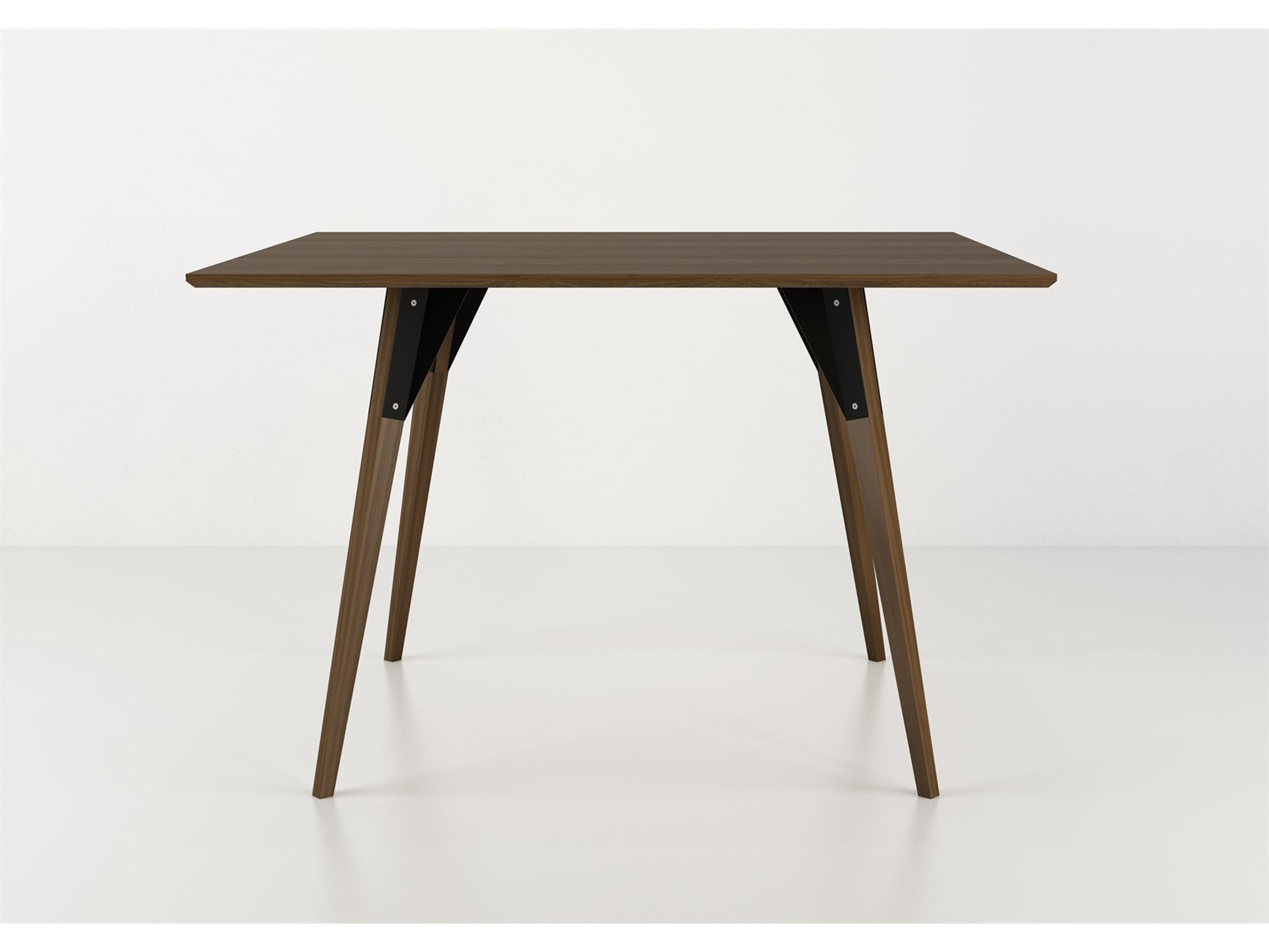 Clarke Collection Rectangular Wood Black Dining Table