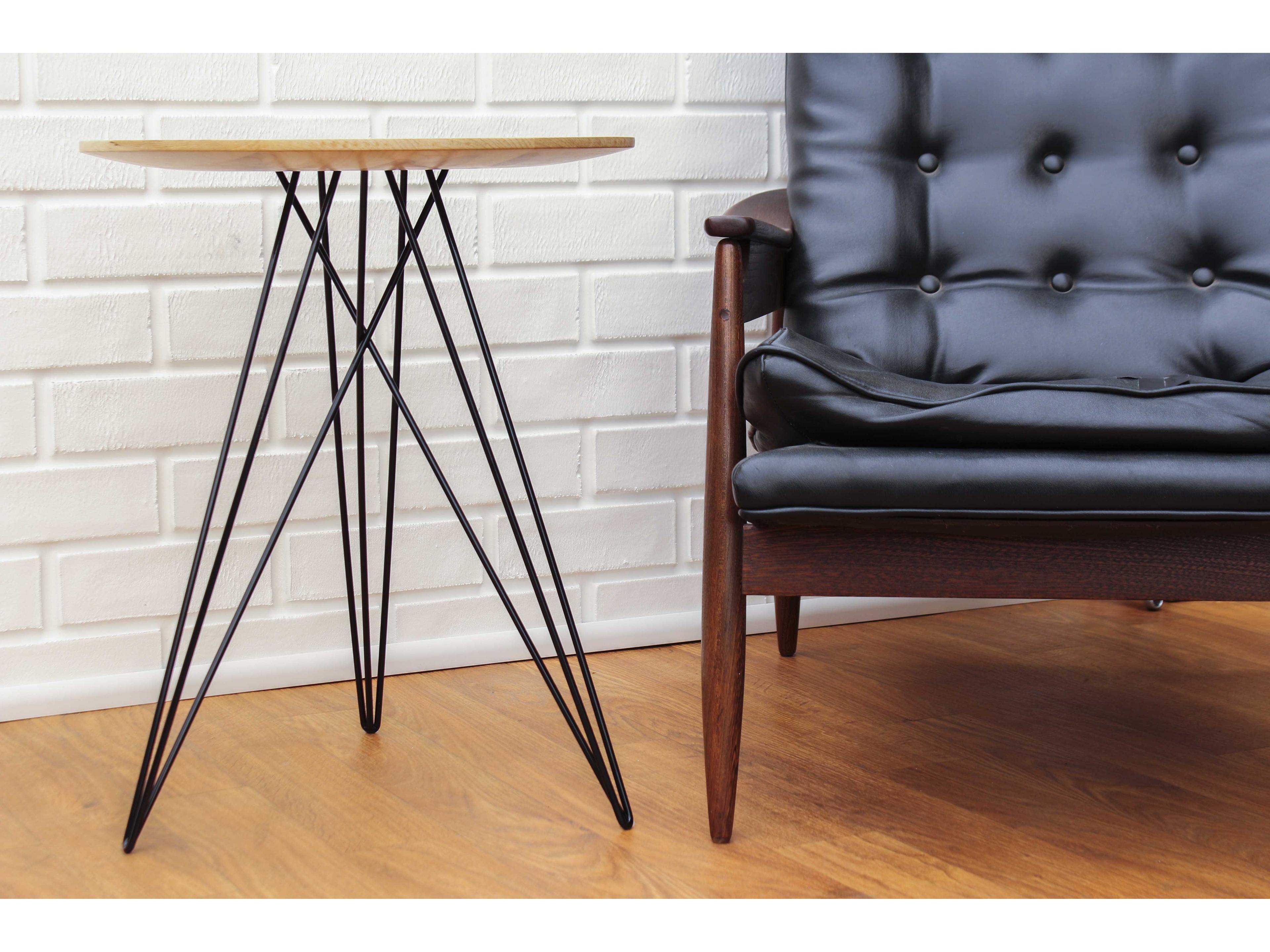 Hudson Round Wood End Table