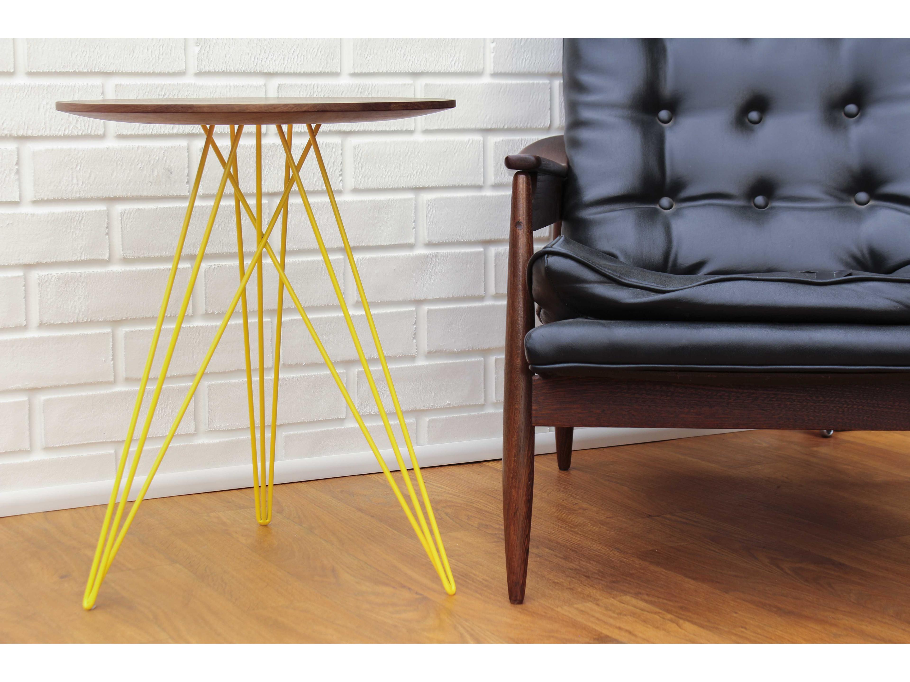 Hudson Round Wood End Table