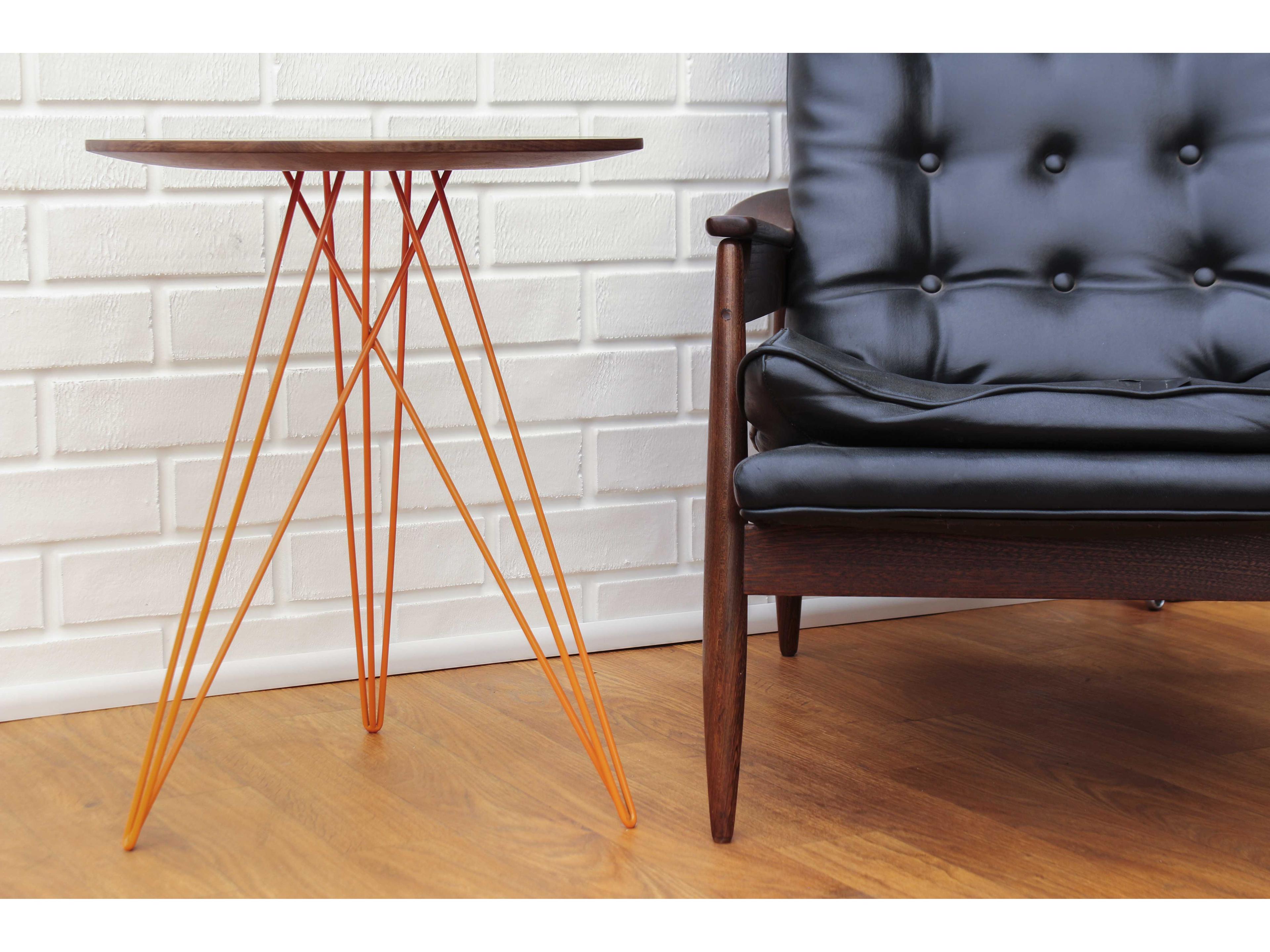 Hudson Round Wood End Table