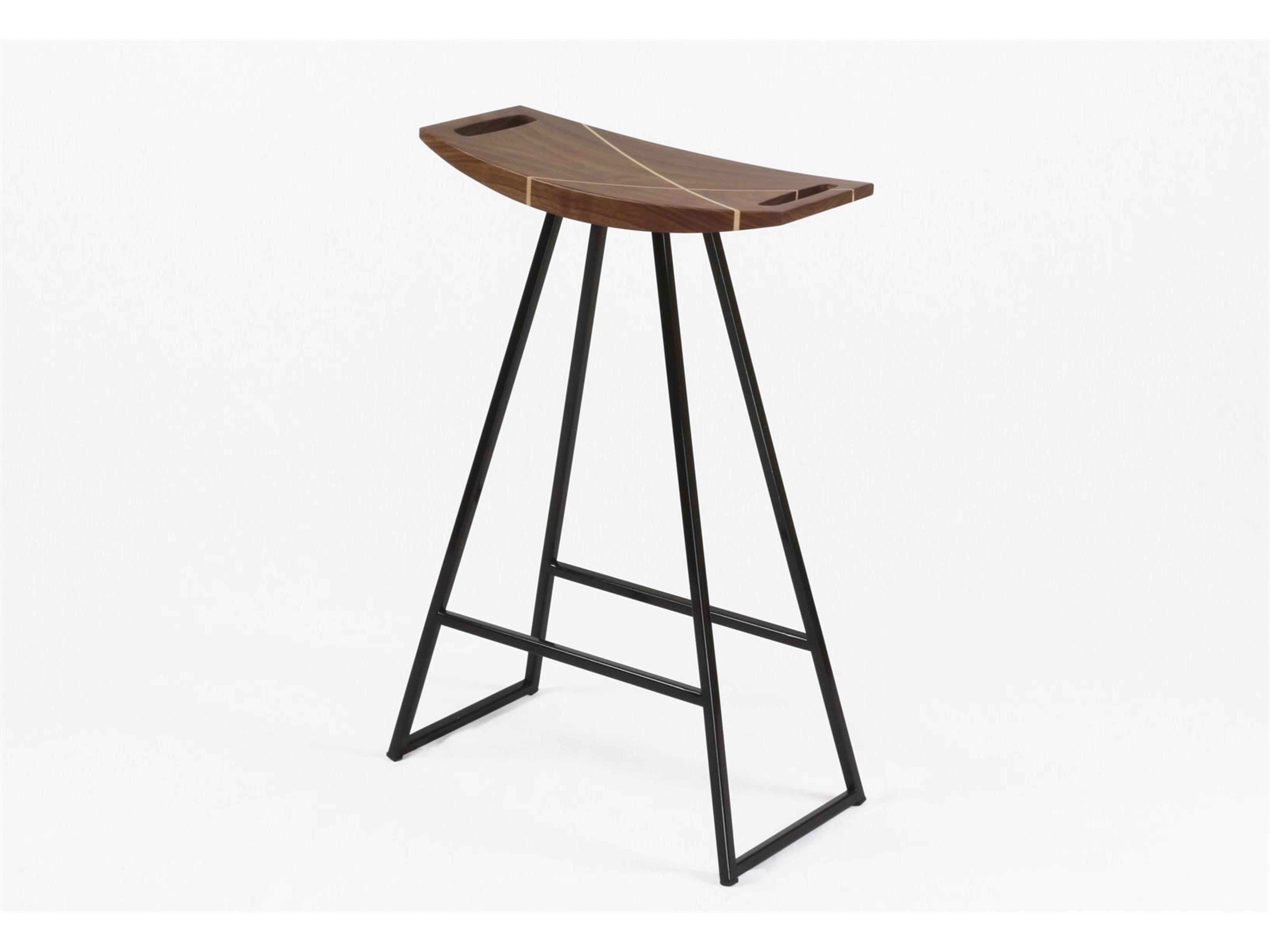 Robert Walnut Wood Counter Stool