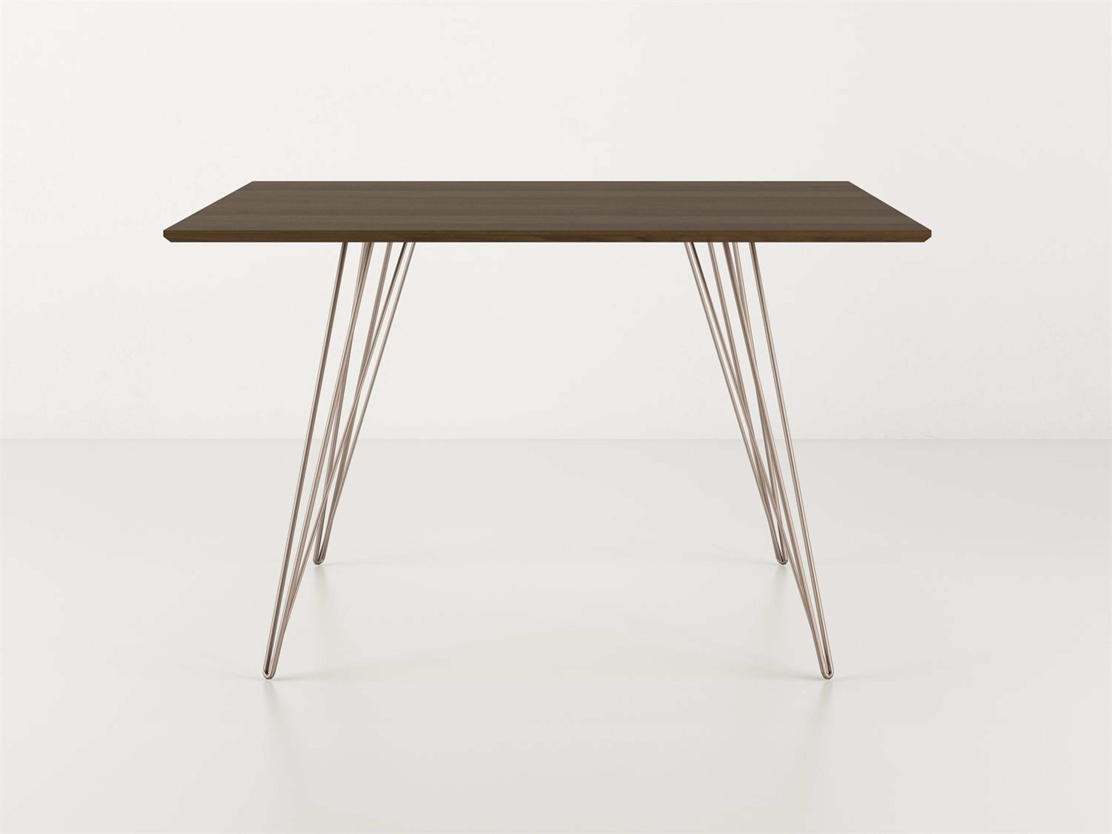 Williams Table Collection Square Wood Rose Copper Dining