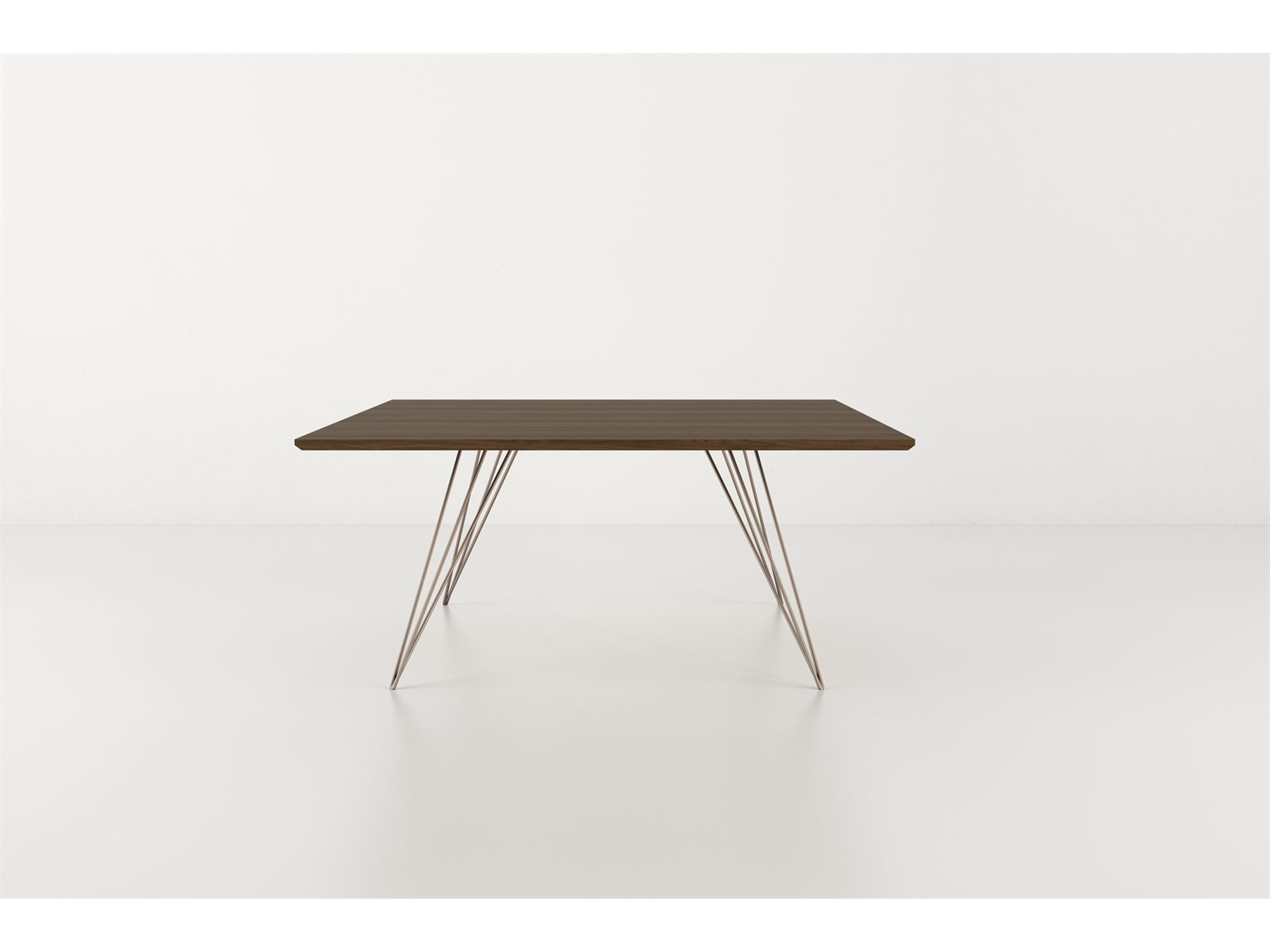 Williams Table Collection Square Wood Rose Copper Dining