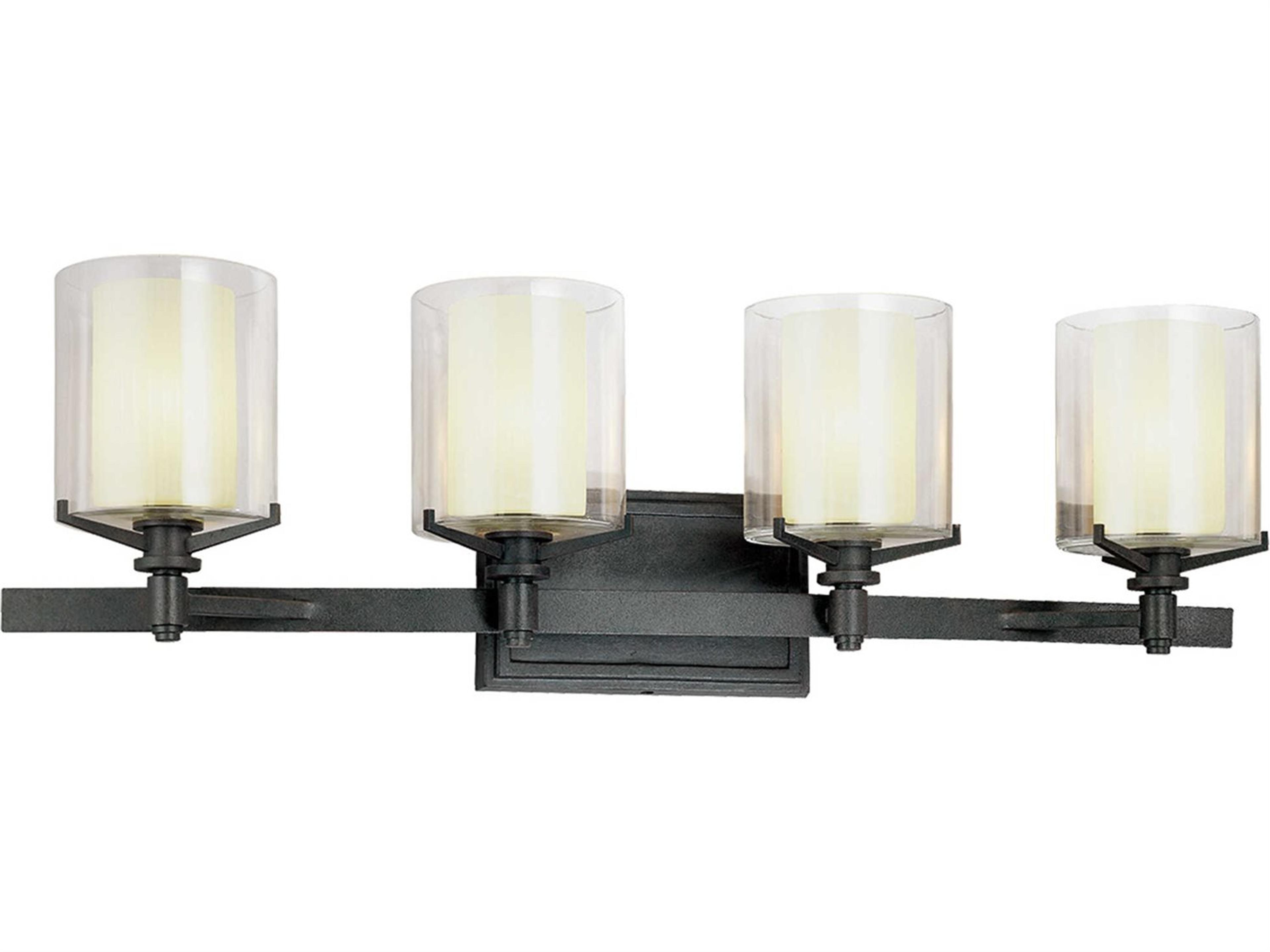 Arcadia 4-Light French Iron Black Vanity Light