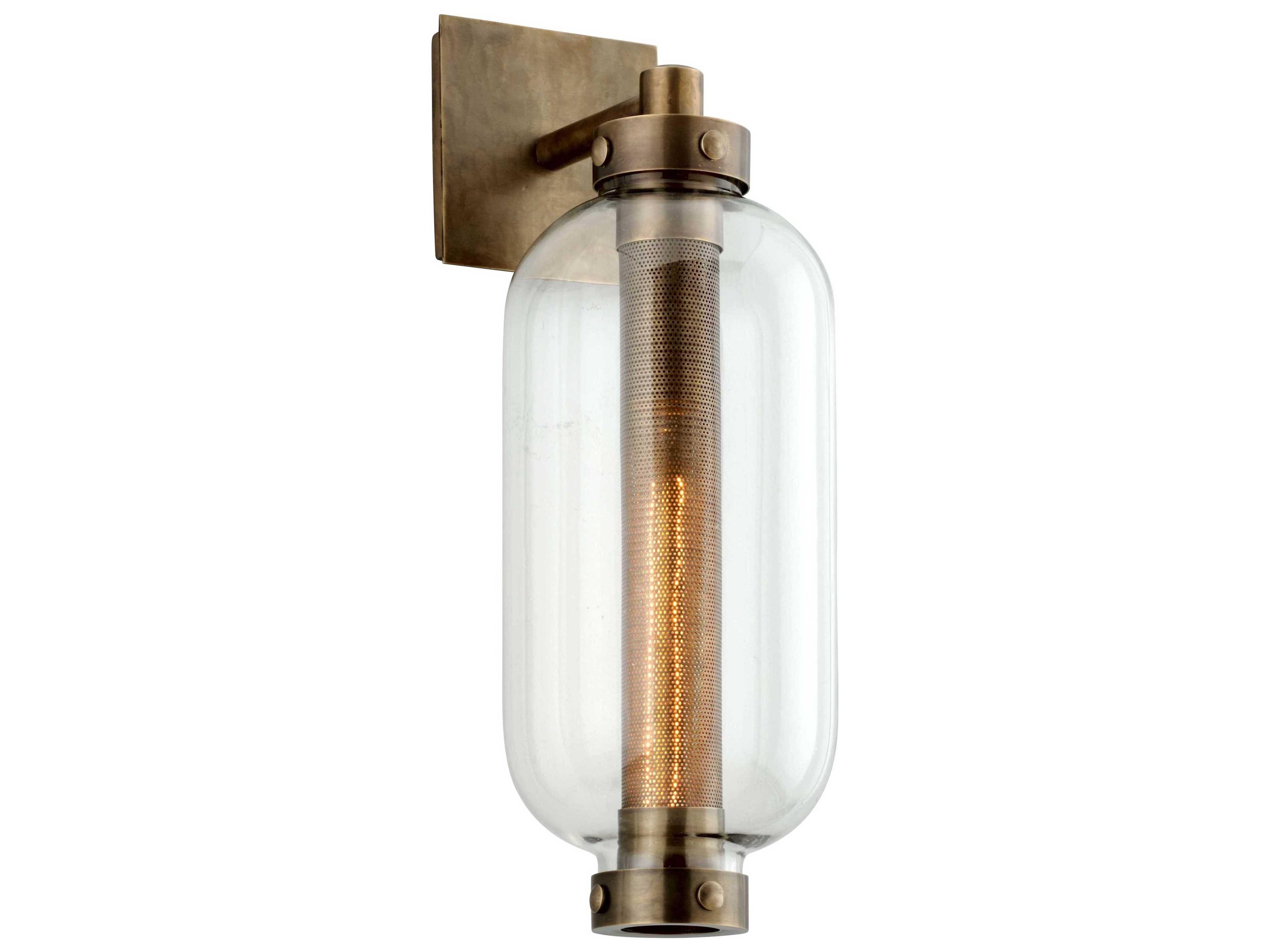 Atwater Outdoor Wall Sconce in Vintage Brass