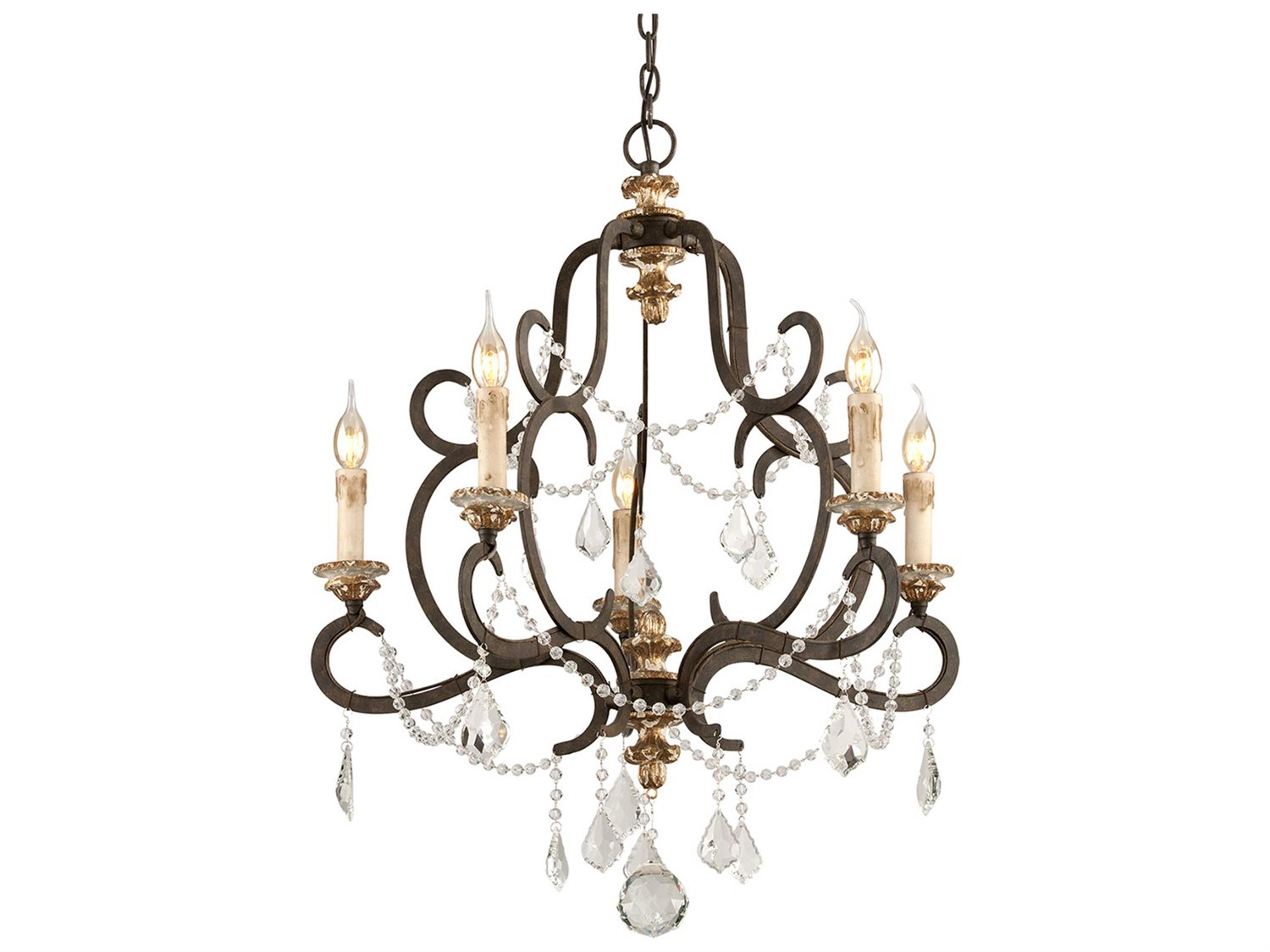 Bordeaux 5-Light Parisian Bronze Traditional Candelabra Chandelier