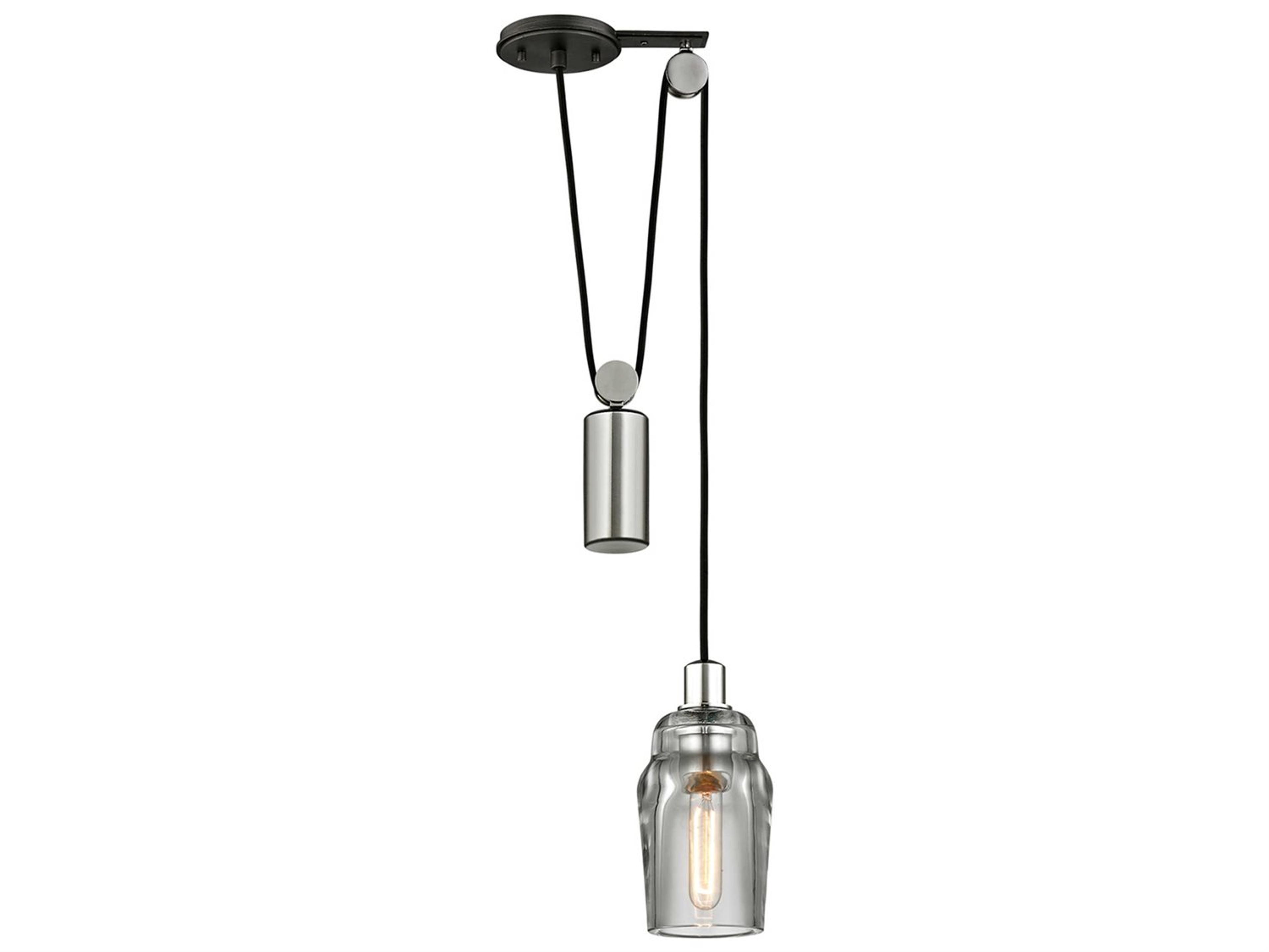 Citizen 1-Light Graphite Nickel Cylinder Mini Pendant