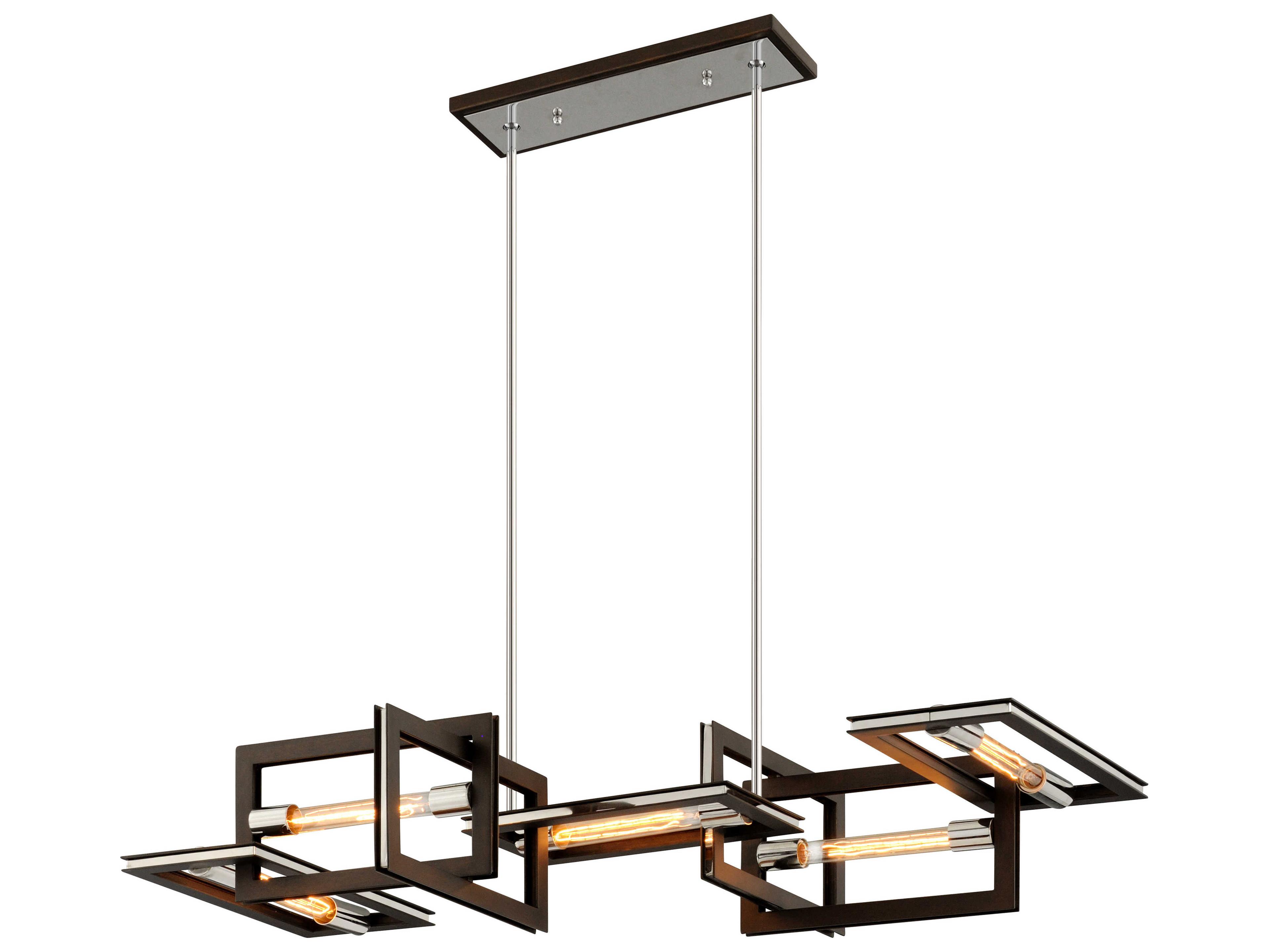 Enigma Linear Island Pendant Modern Bronze