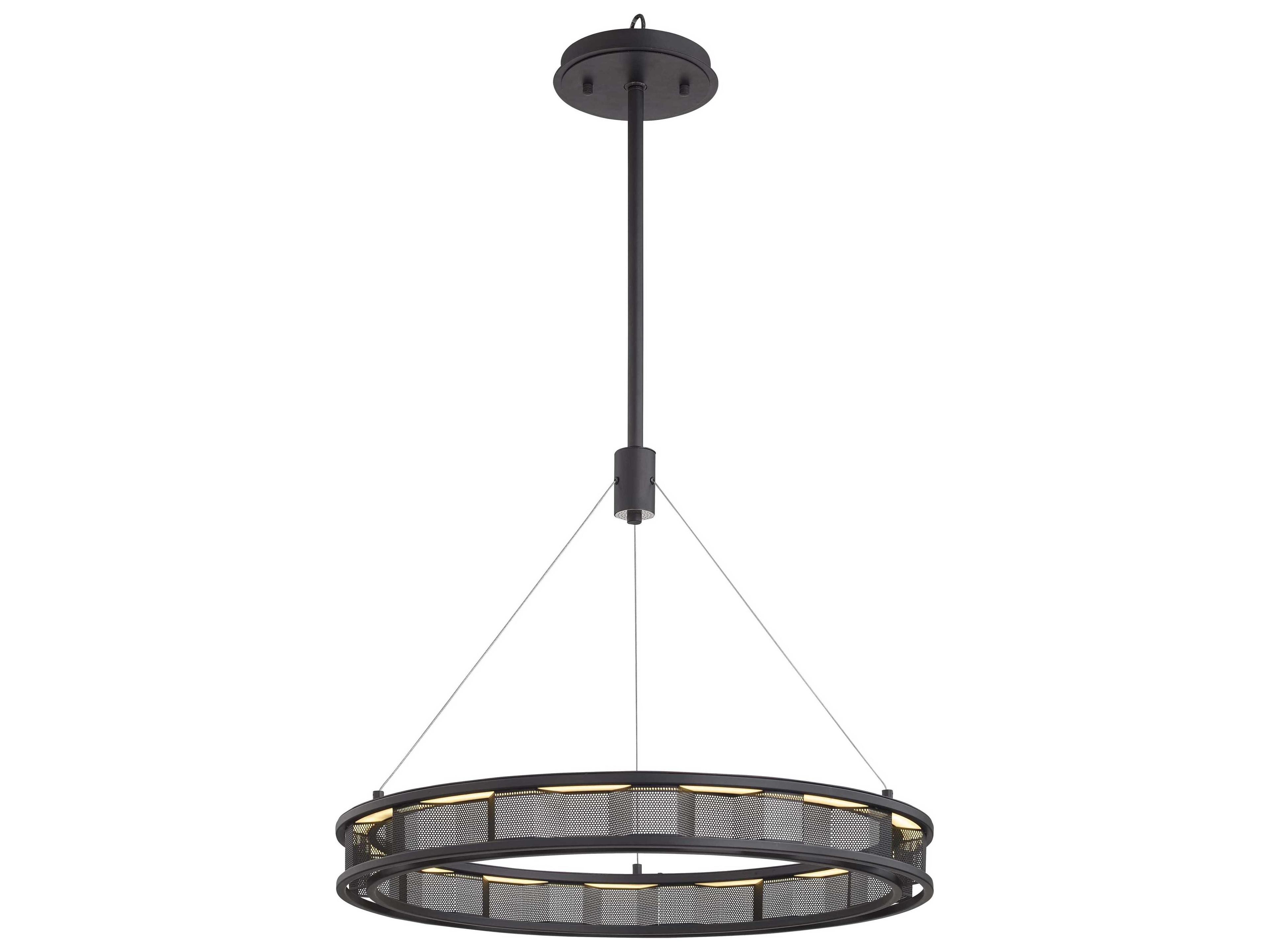Fuze 1-Light Modern Bronze Round Pendant