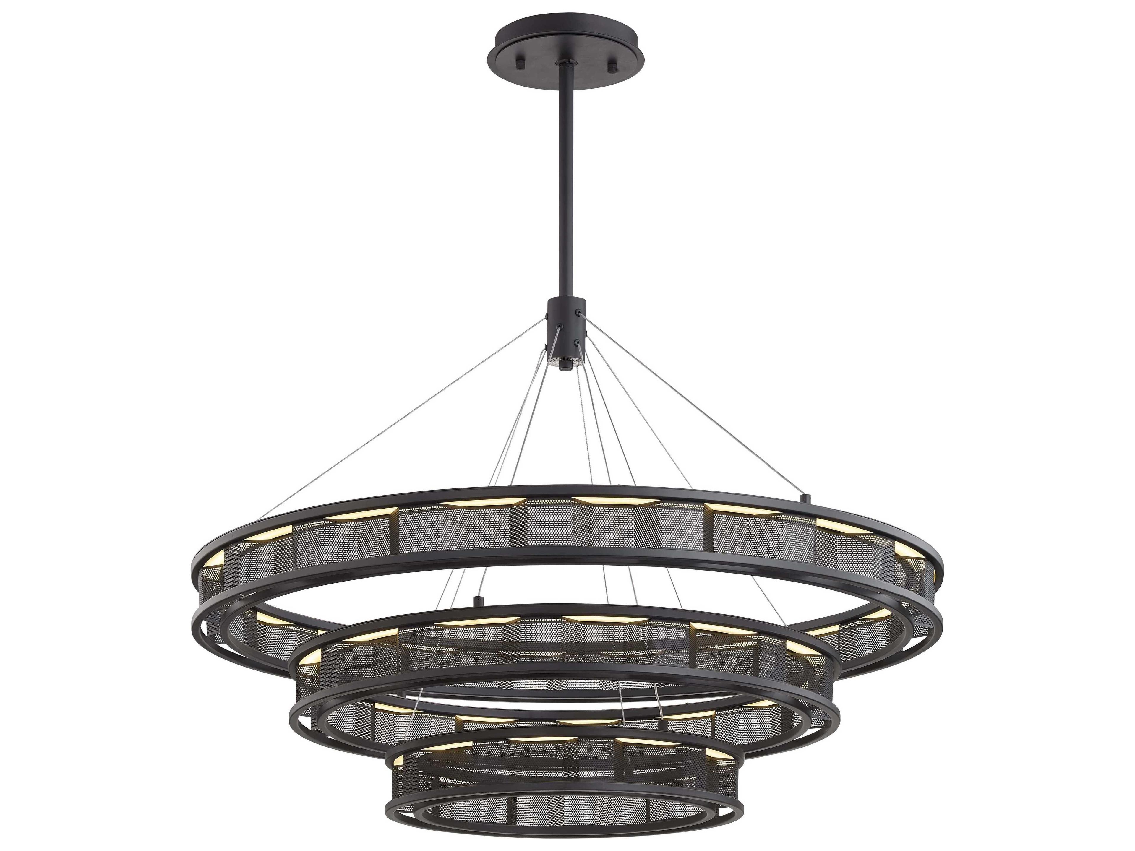 Fuze 1-Light Modern Bronze LED Round Pendant
