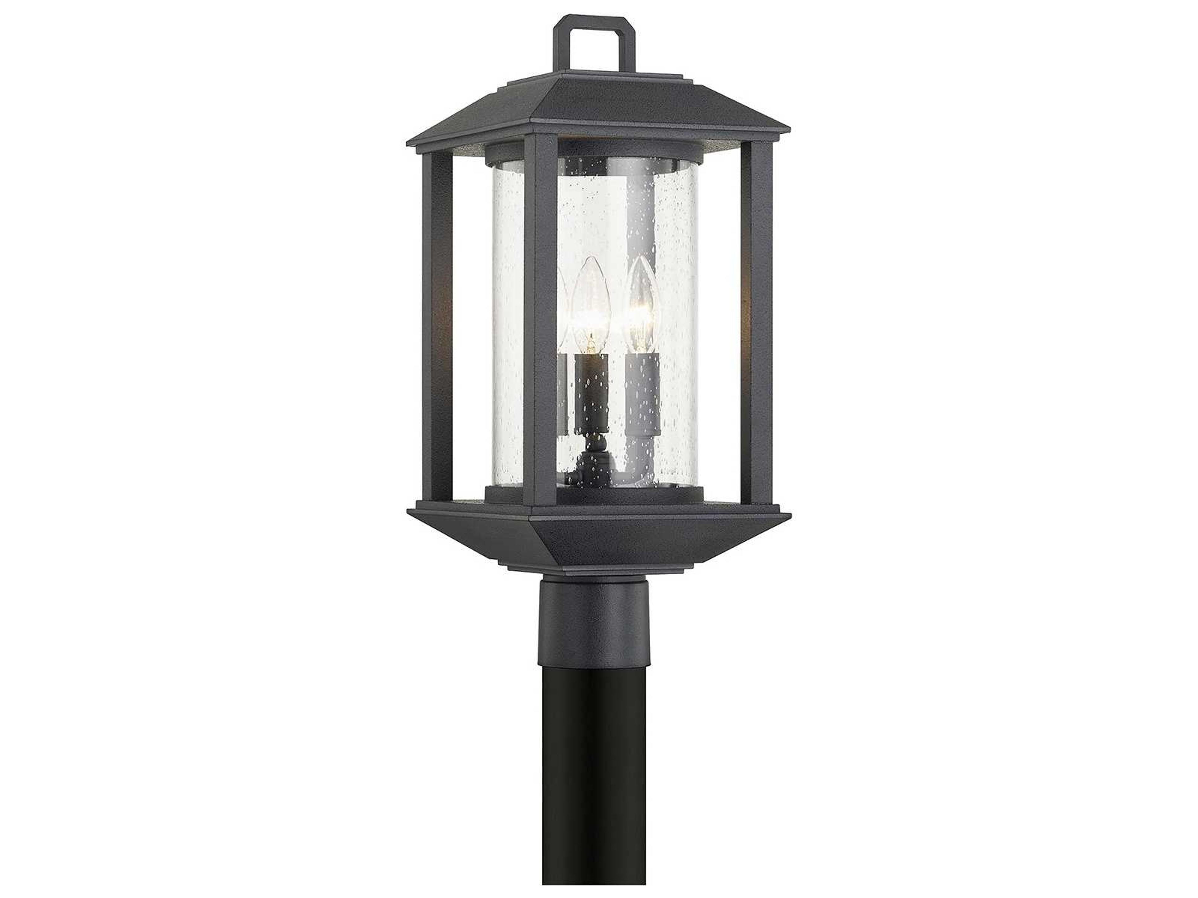 Mccarthy 3 - Light Glass Outdoor Post Light