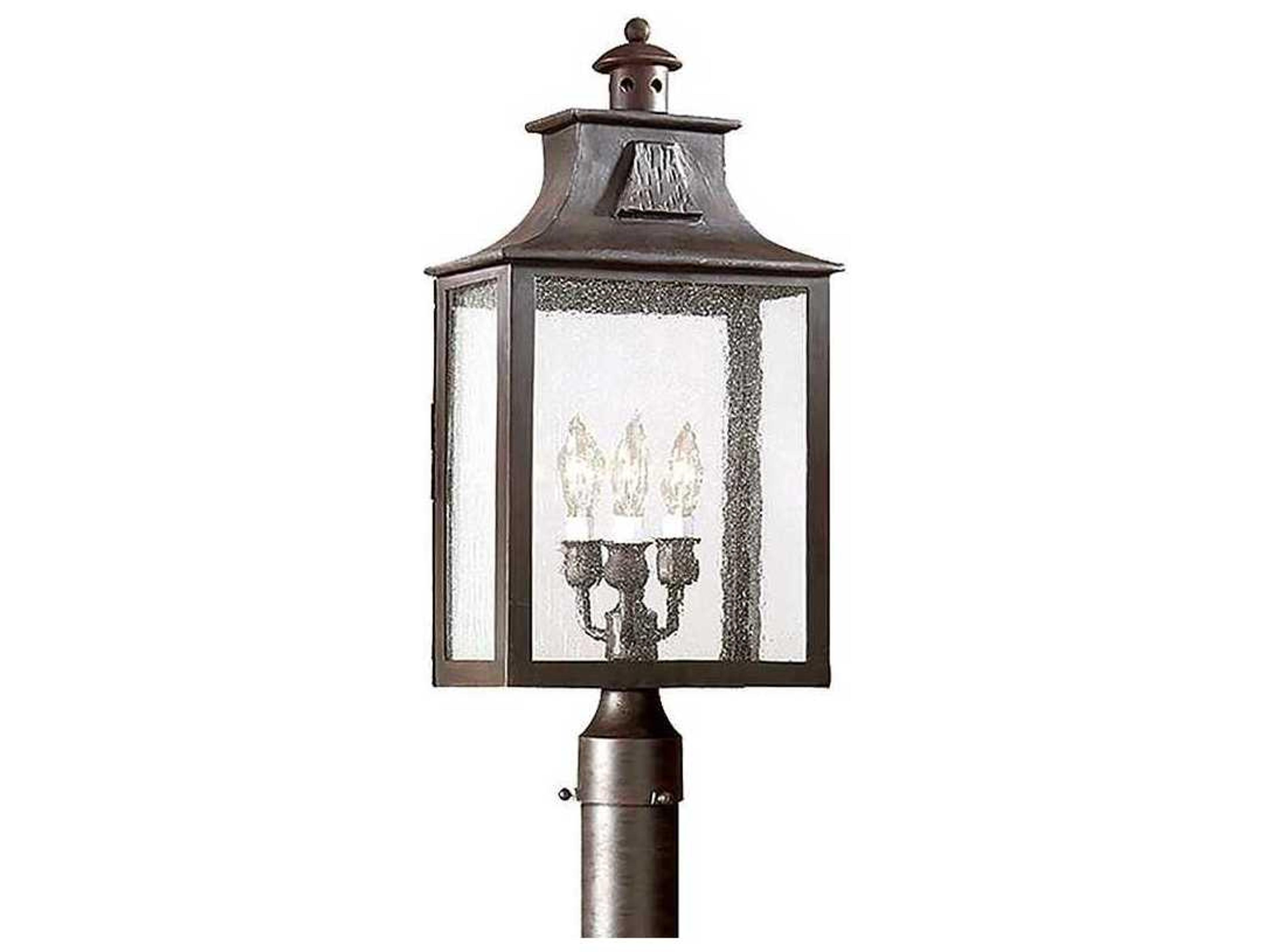 Newton Outdoor Post Lantern in Old Bronze