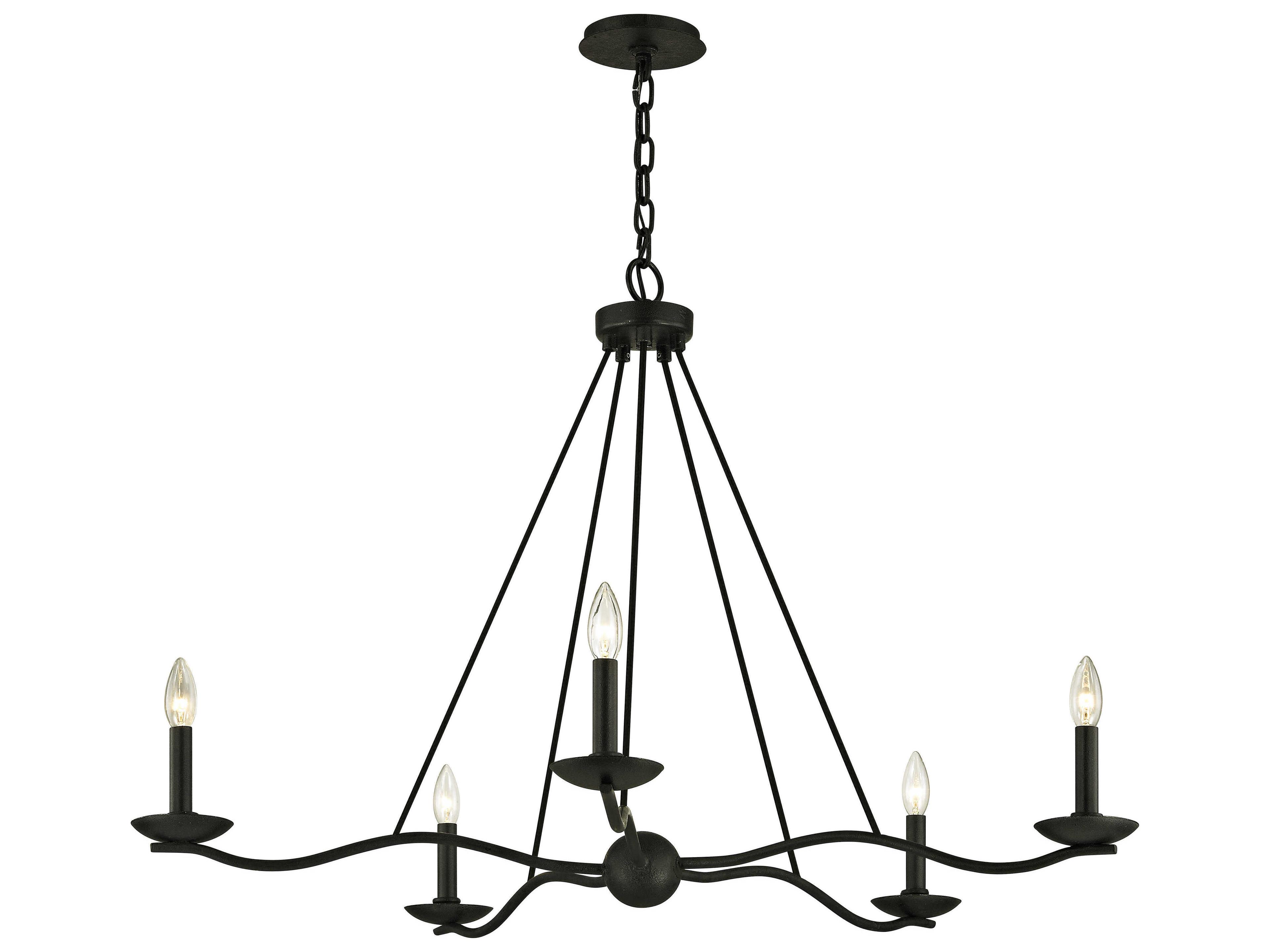 Sawyer Chandelier in Forged Iron