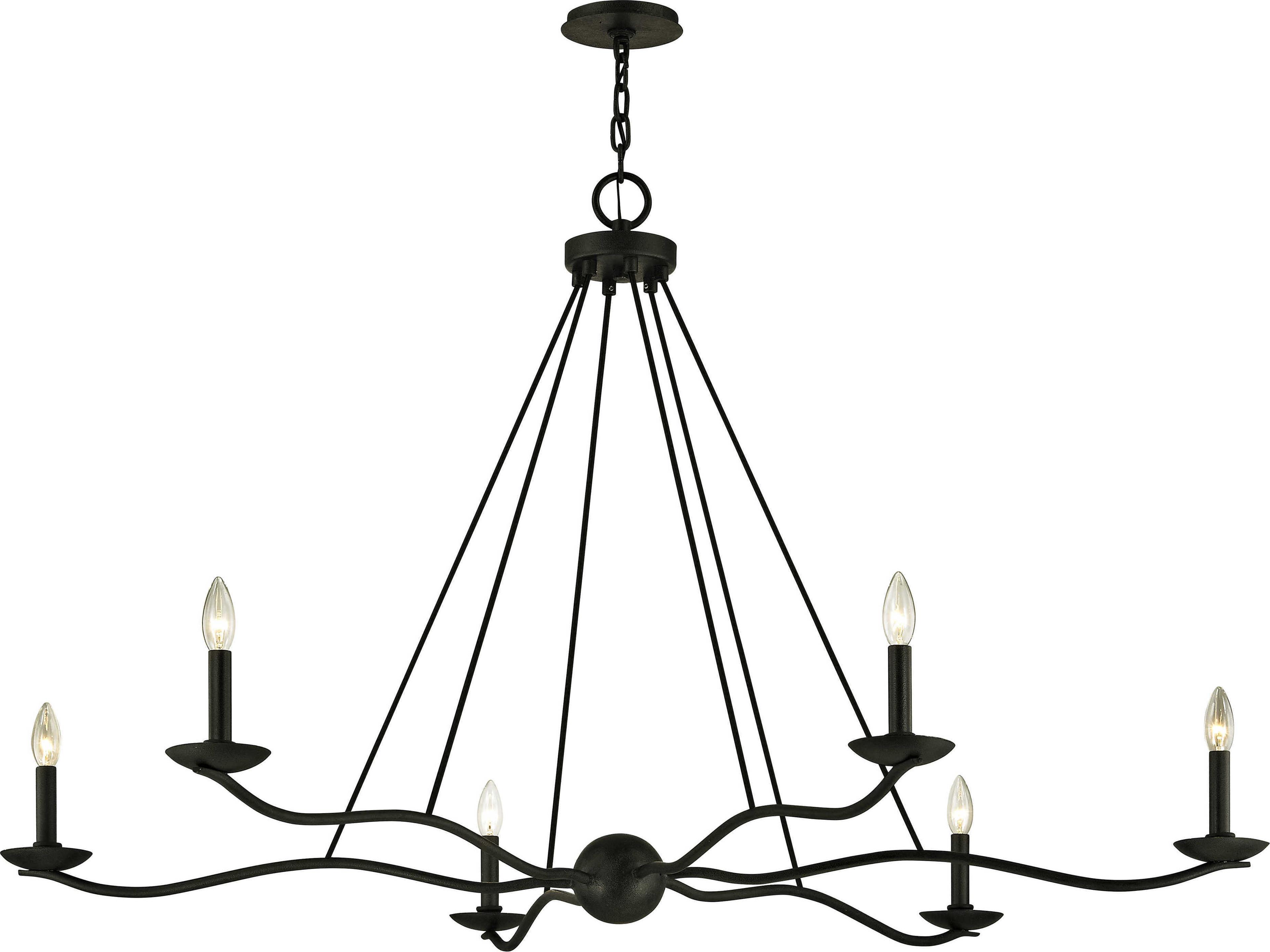 Sawyer Six Light Chandelier Forged Iron