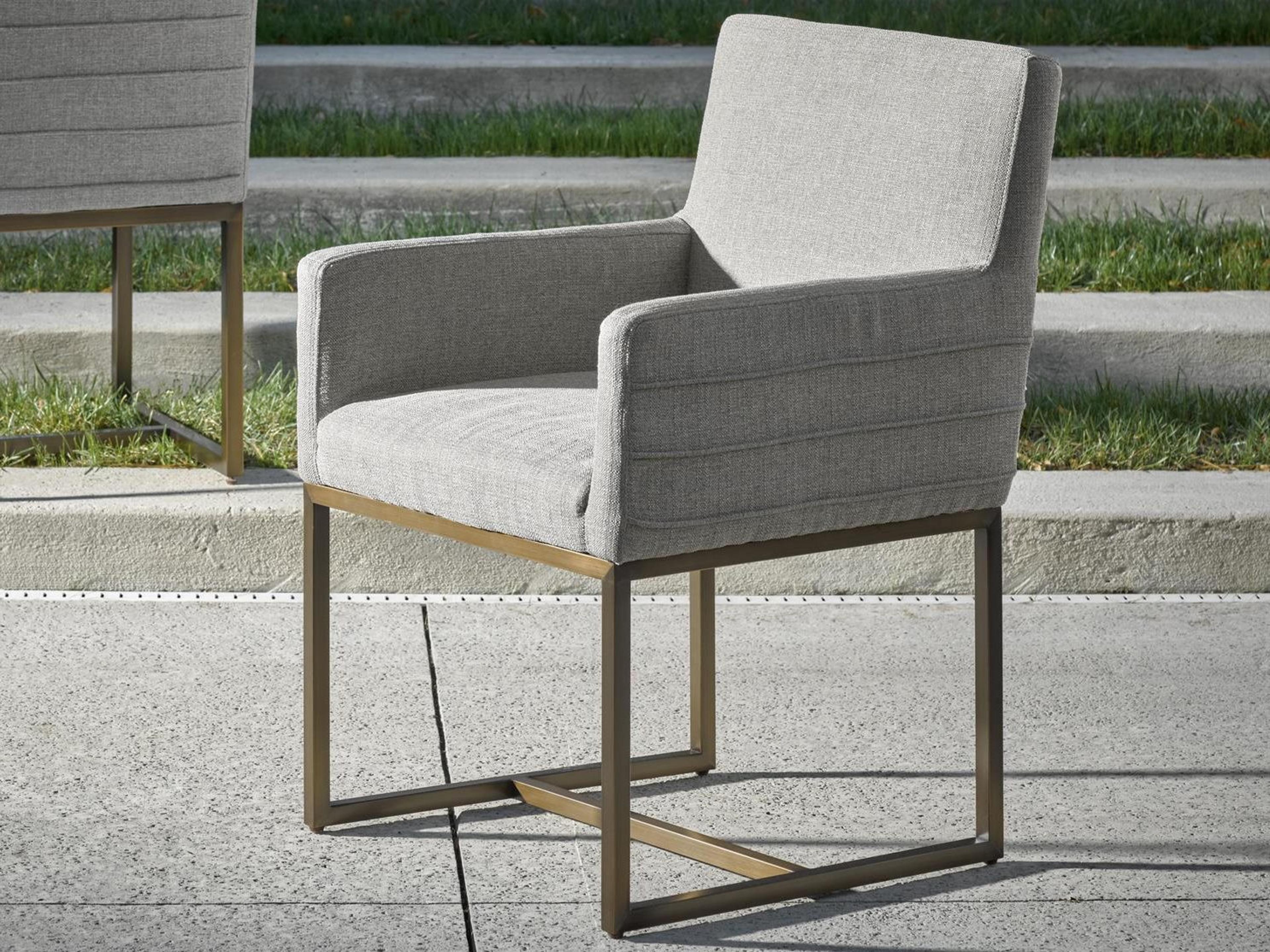 Universal Furniture Modern Cooper Gray Upholstered Arm Dining Chair