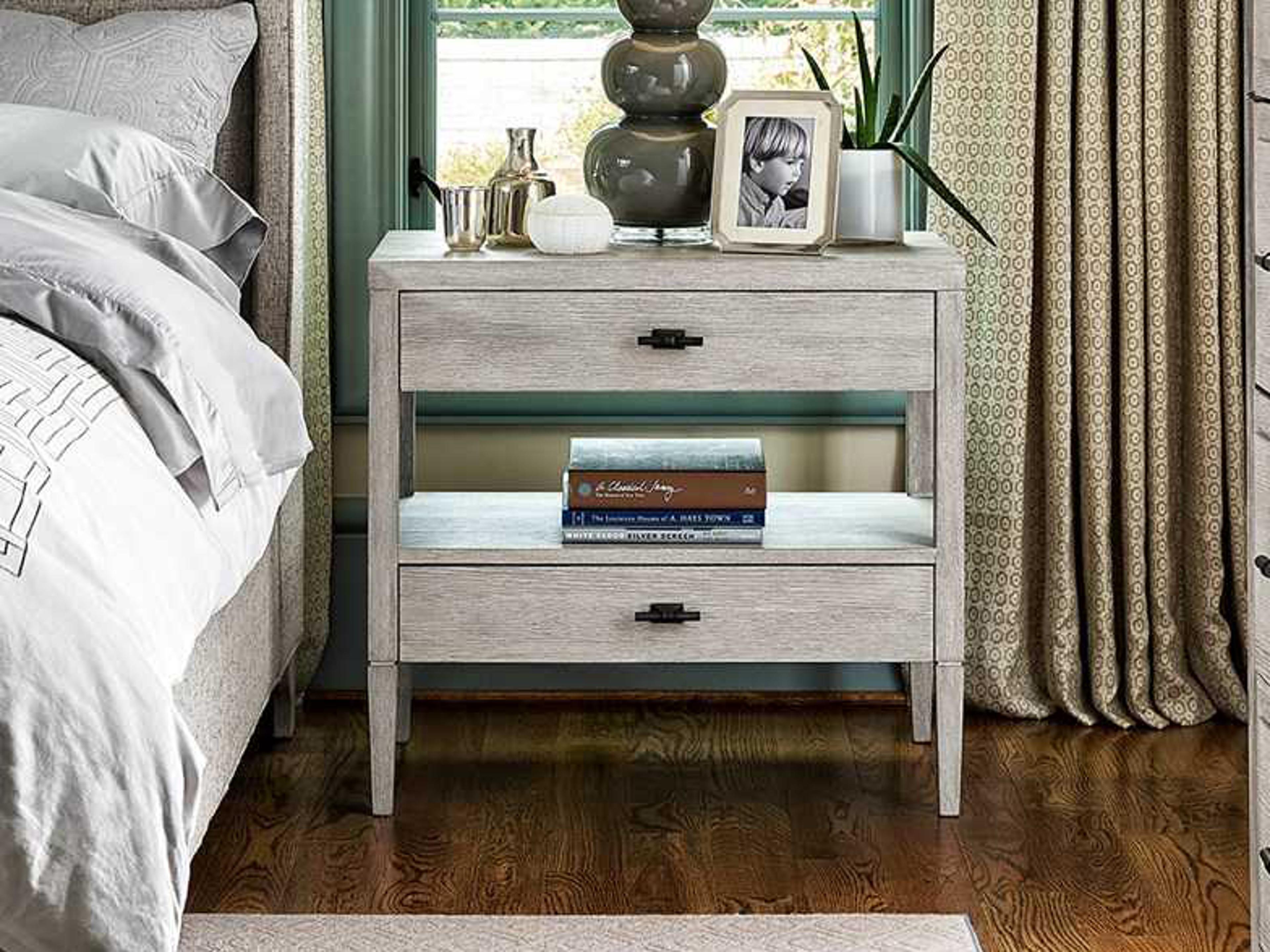 Universal Furniture Midtown 2-Drawers Beige Nightstand