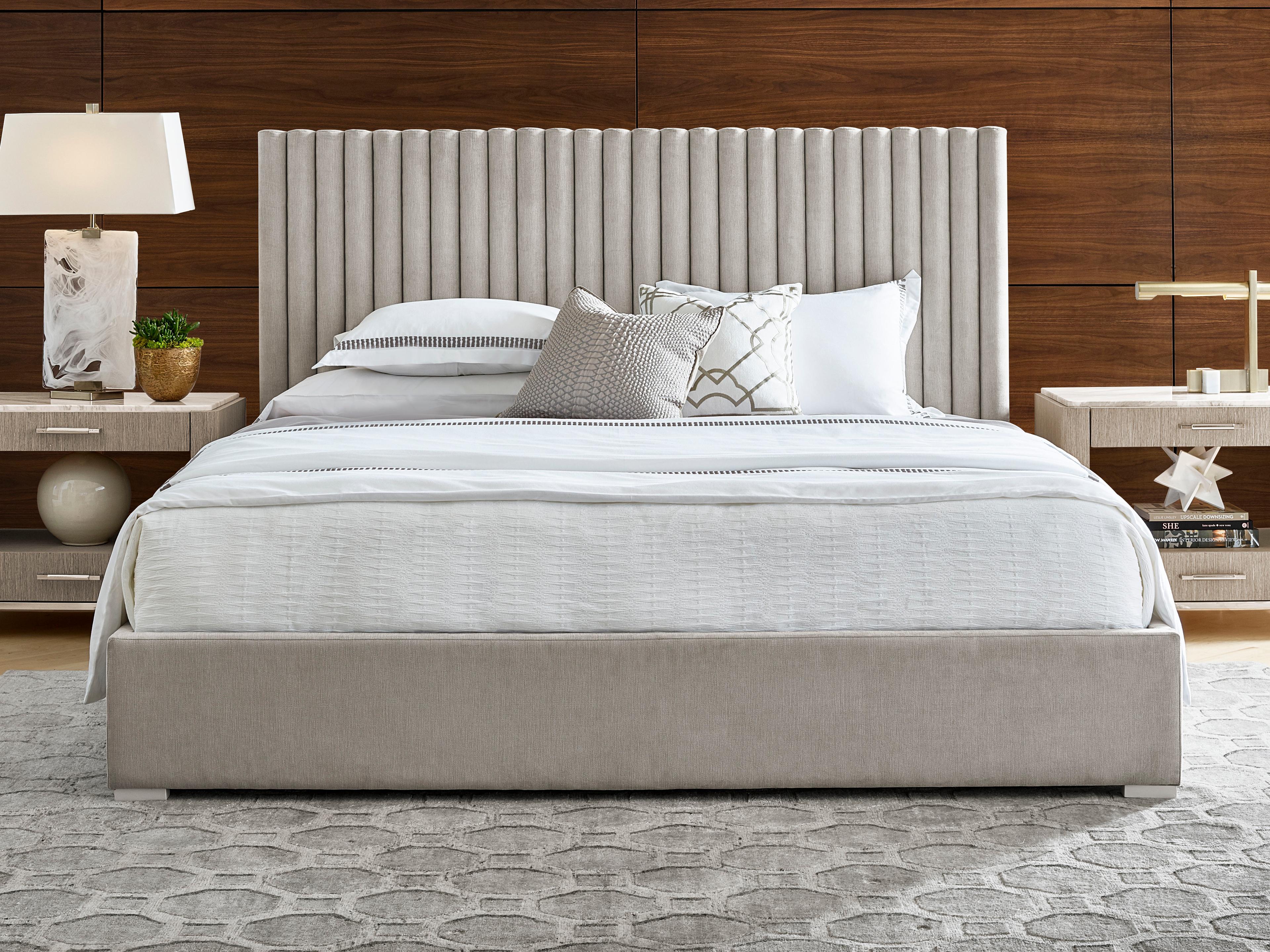 Universal Furniture Modern Decker Crypton Sorrell Glacier Gray Upholstered King Platform Bed