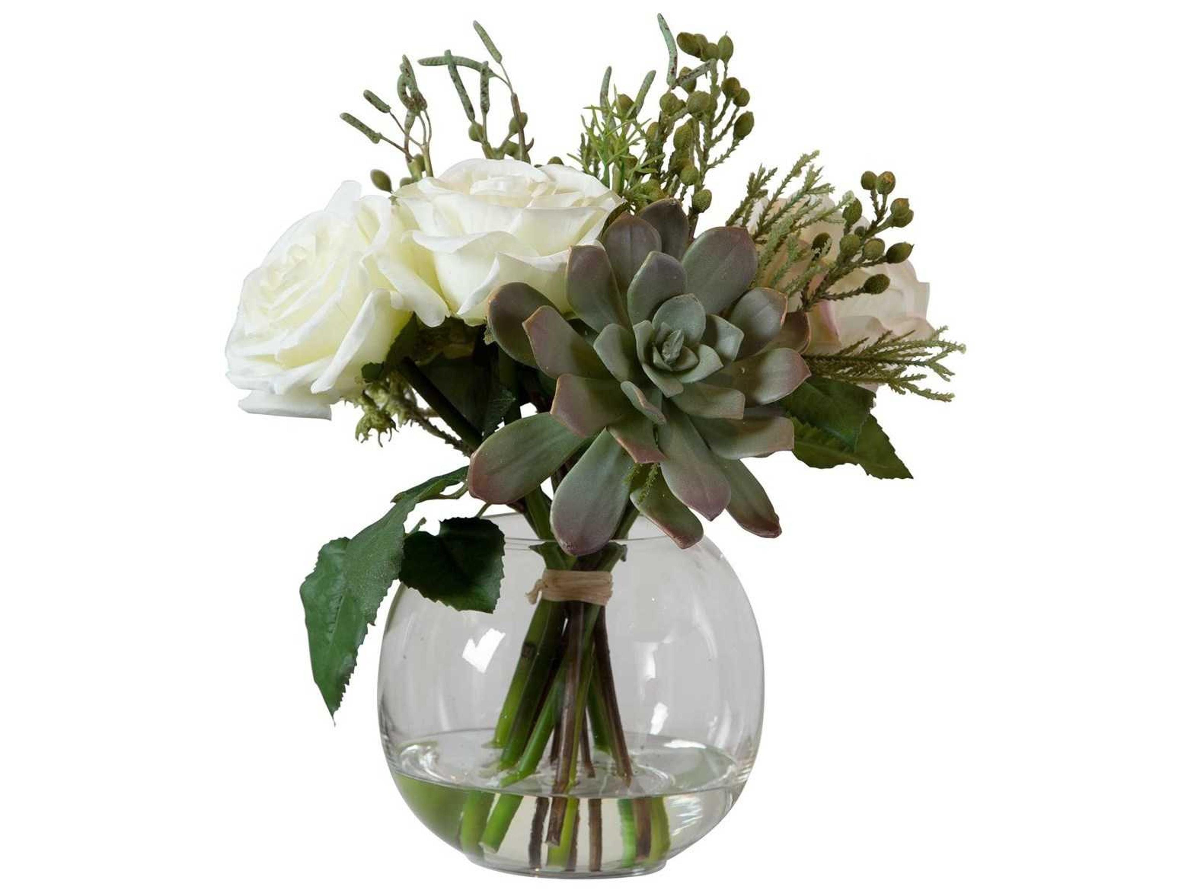 Uttermost Belmonte Floral Bouquet and Vase
