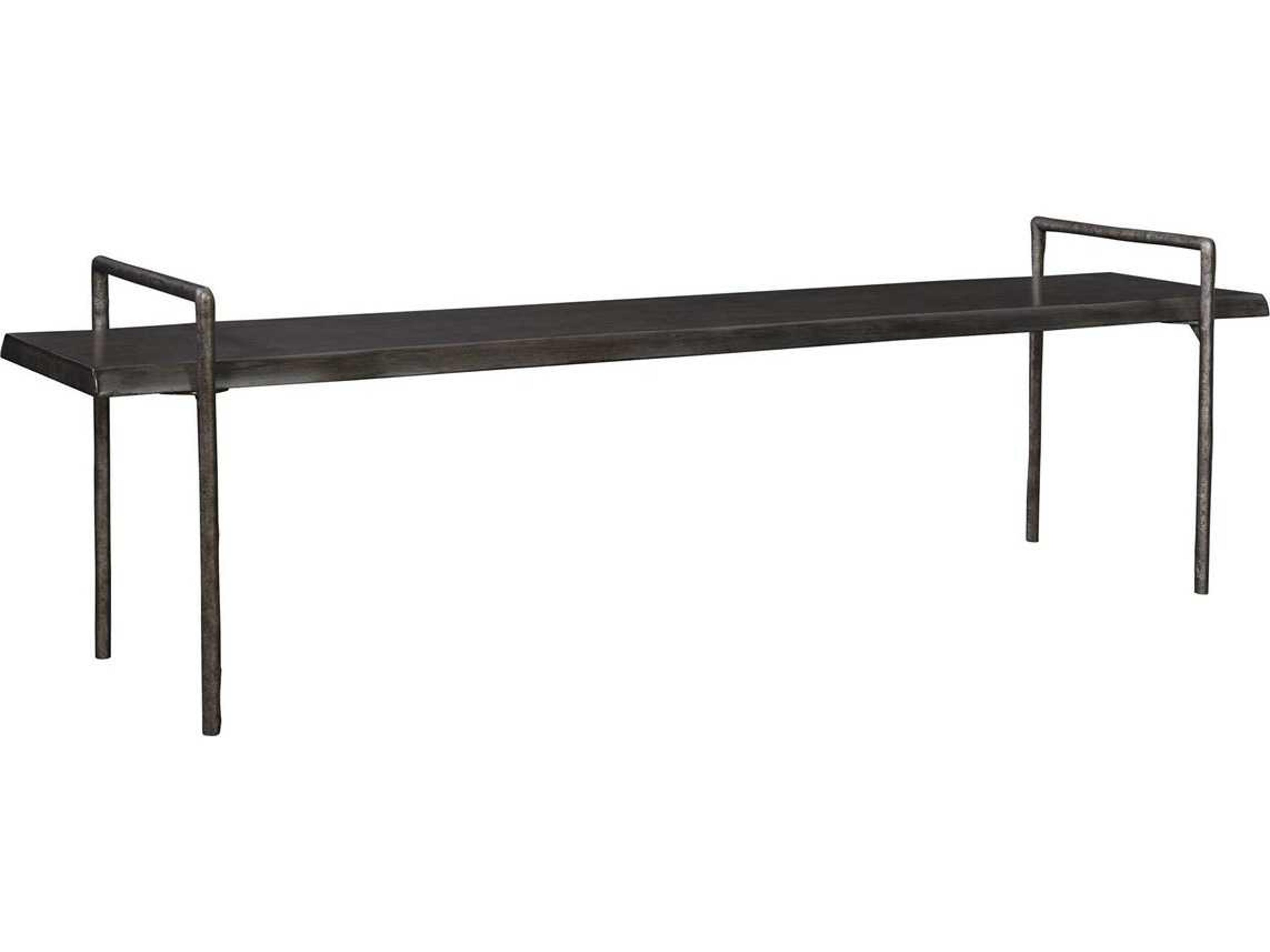 Uttermost Chandos Dark Gray Tarnished Silver Accent Bench